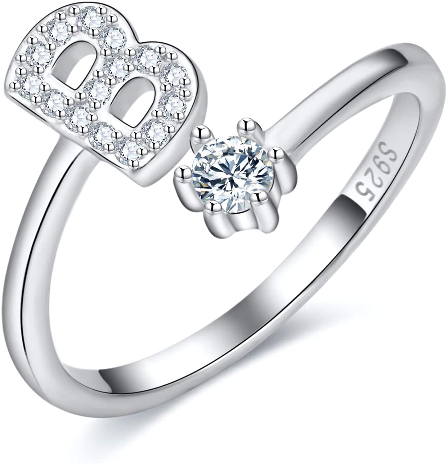 Cross-Border 26 English Letters S925 Sterling Silver Ring Adascious Empire