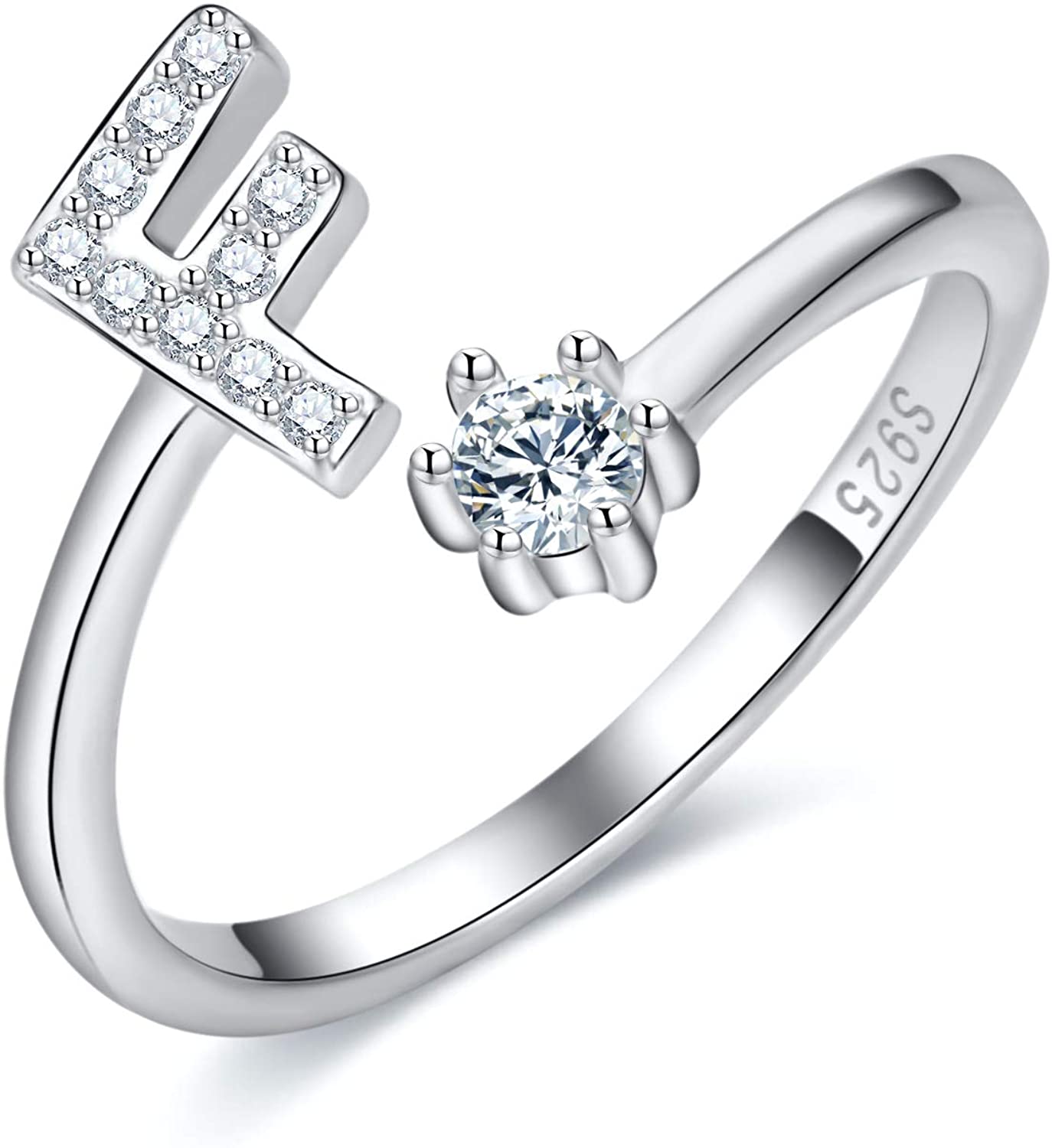 Cross-Border 26 English Letters S925 Sterling Silver Ring Adascious Empire