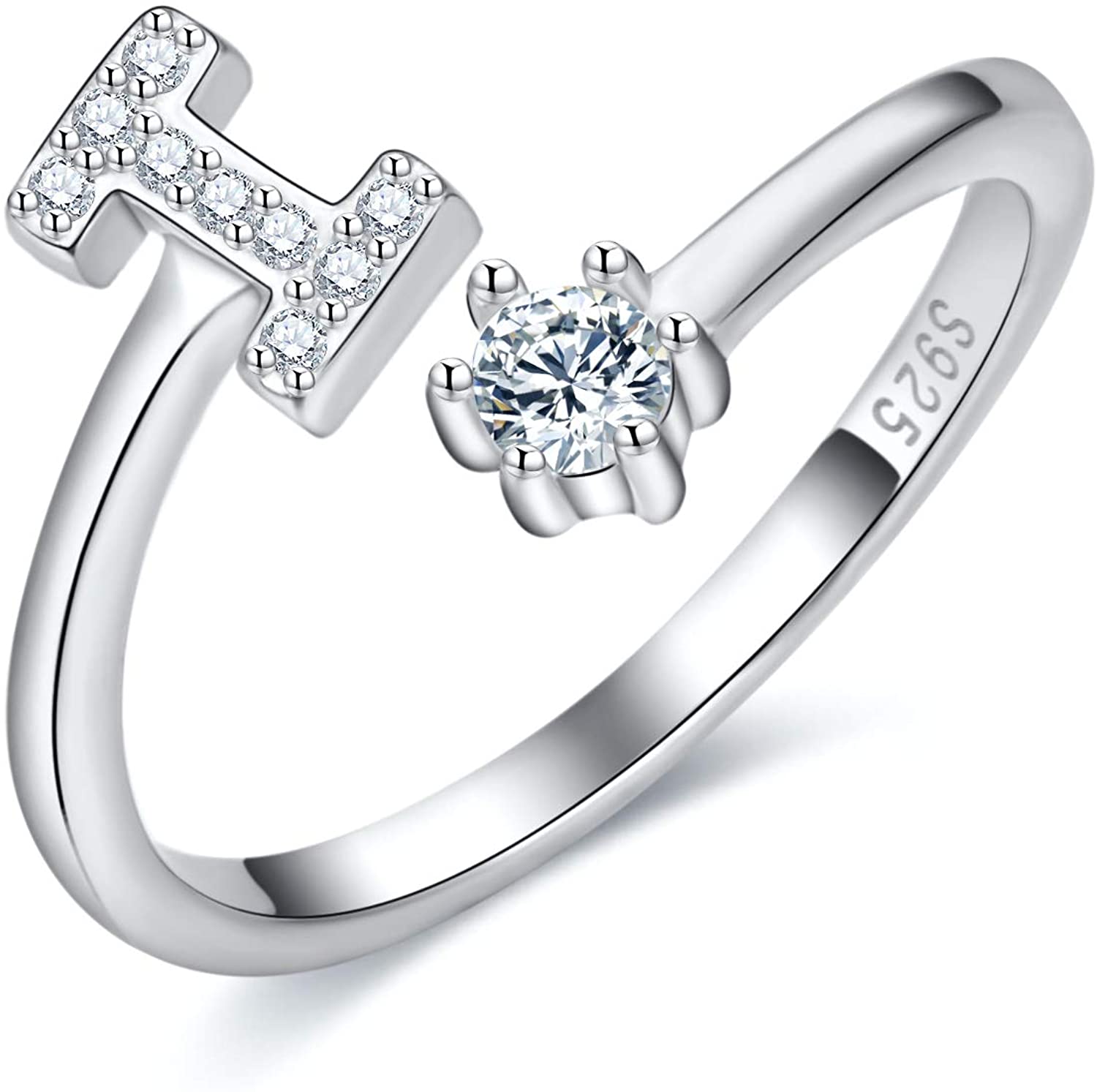 Cross-Border 26 English Letters S925 Sterling Silver Ring Adascious Empire