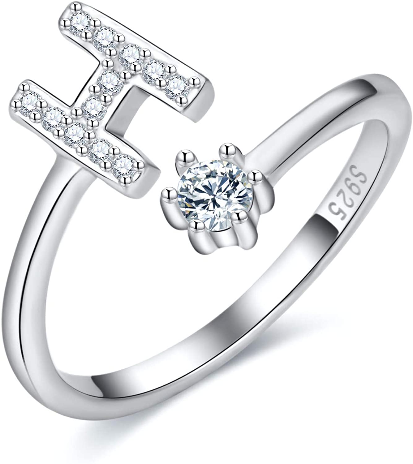 Cross-Border 26 English Letters S925 Sterling Silver Ring Adascious Empire