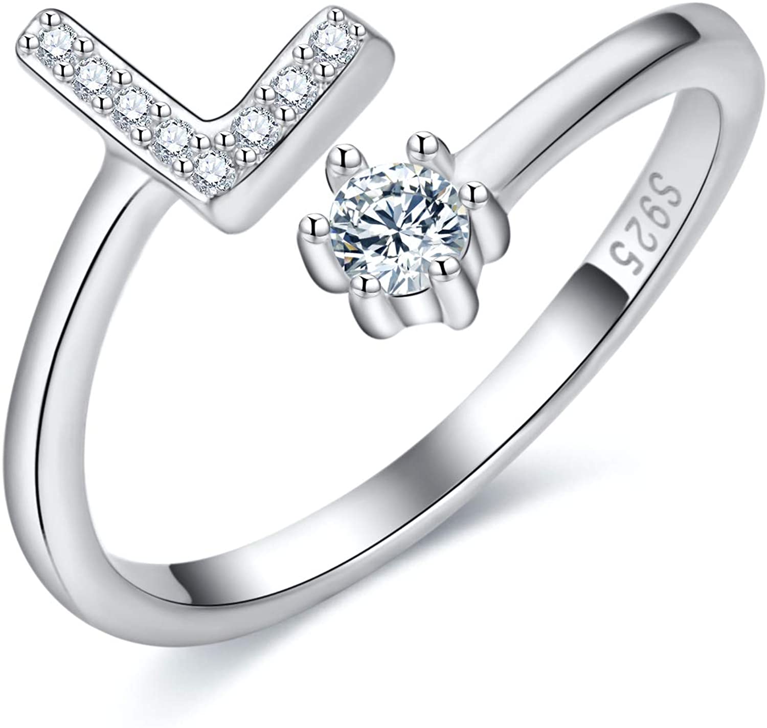 Cross-Border 26 English Letters S925 Sterling Silver Ring Adascious Empire