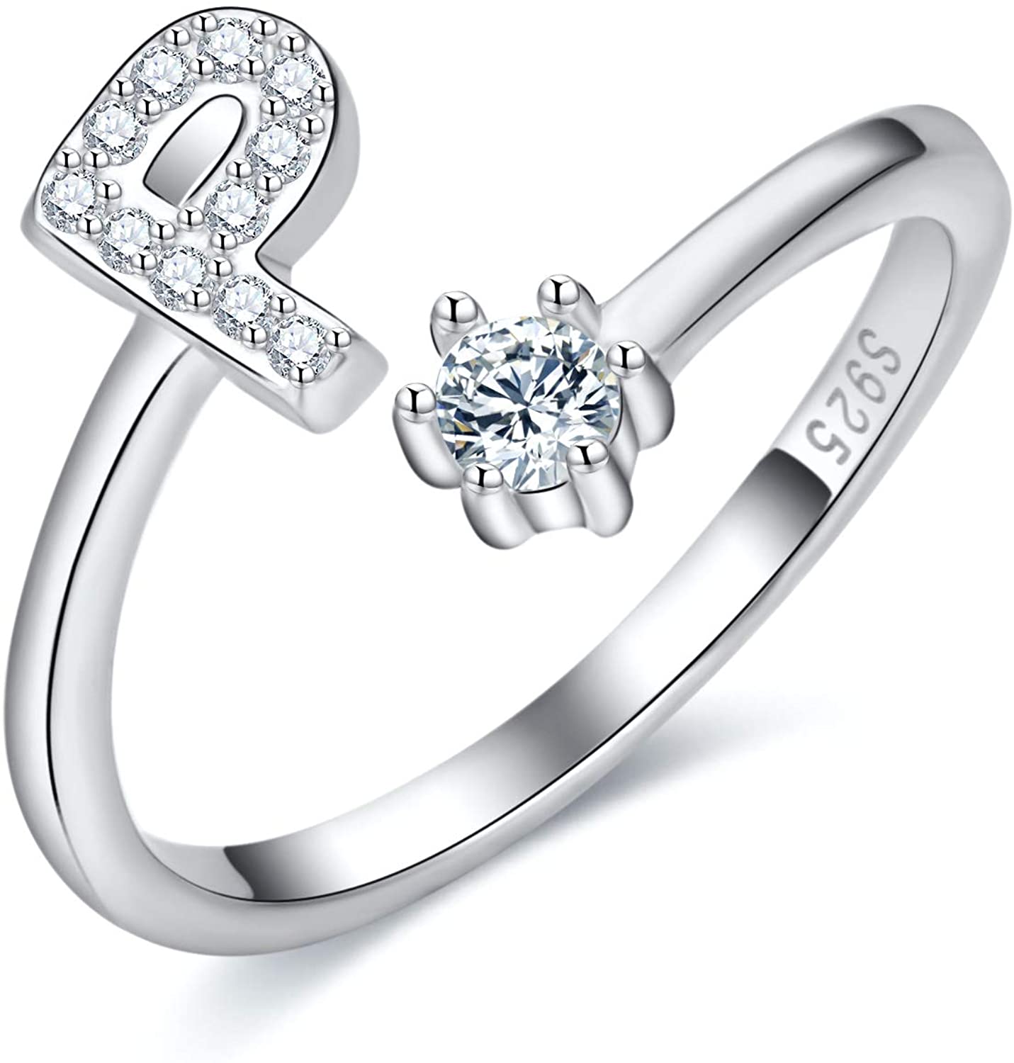 Cross-Border 26 English Letters S925 Sterling Silver Ring Adascious Empire