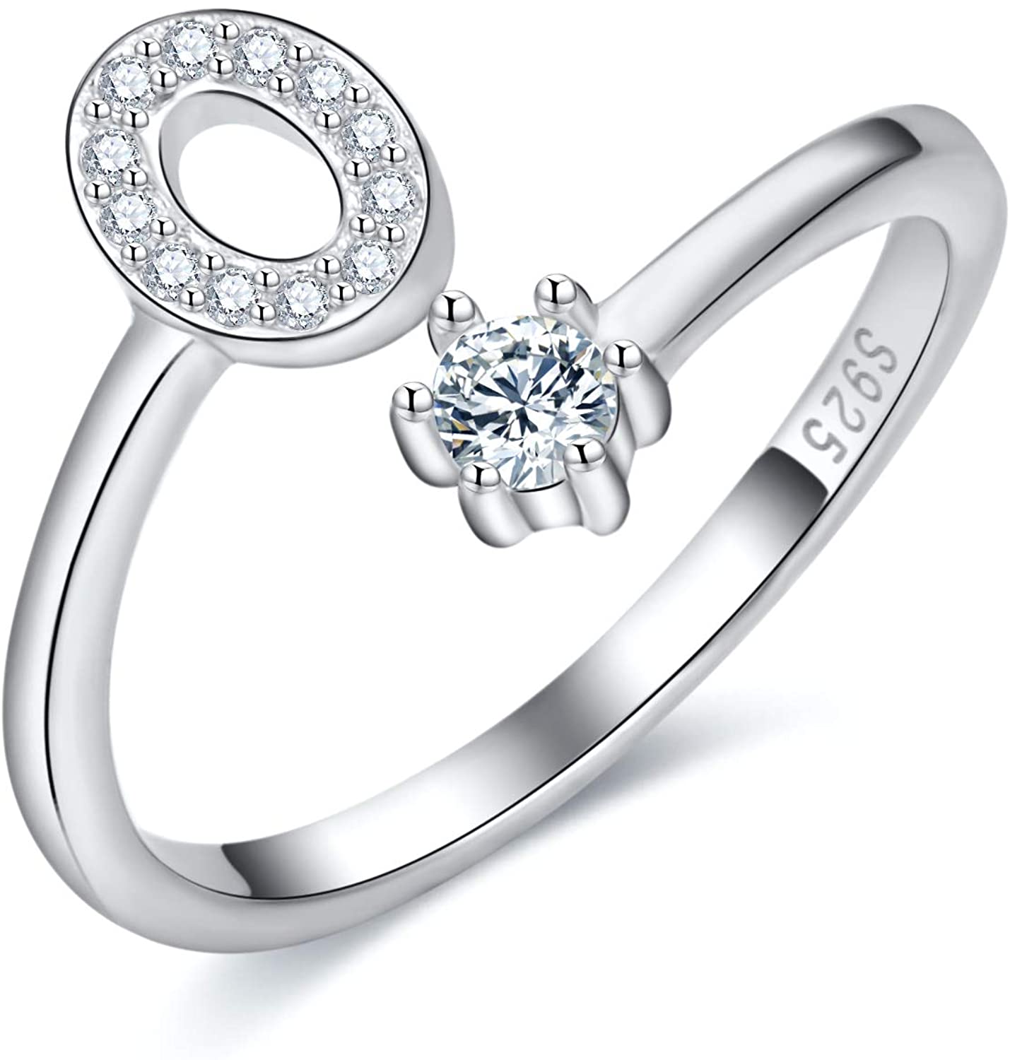 Cross-Border 26 English Letters S925 Sterling Silver Ring Adascious Empire