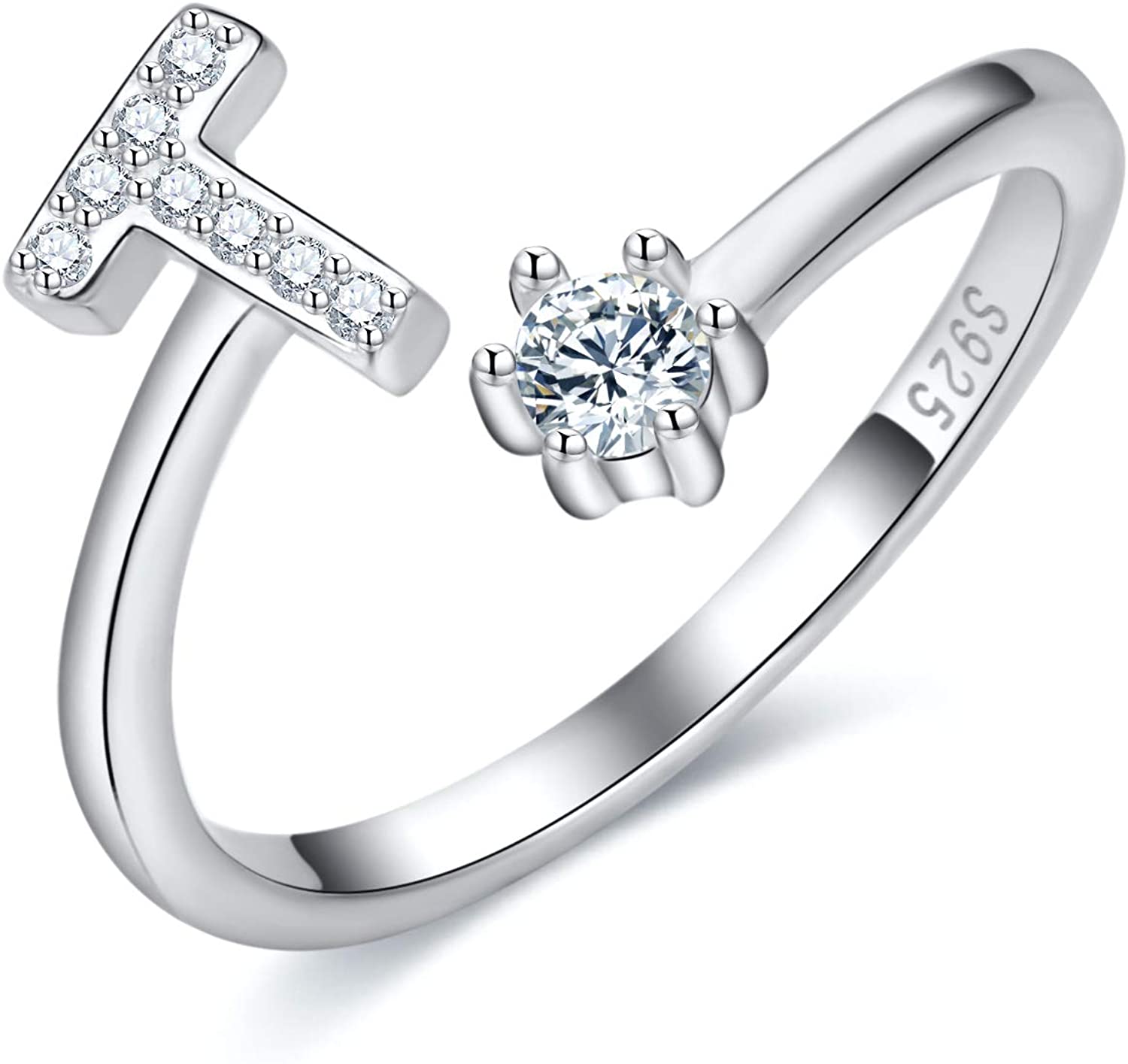 Cross-Border 26 English Letters S925 Sterling Silver Ring Adascious Empire