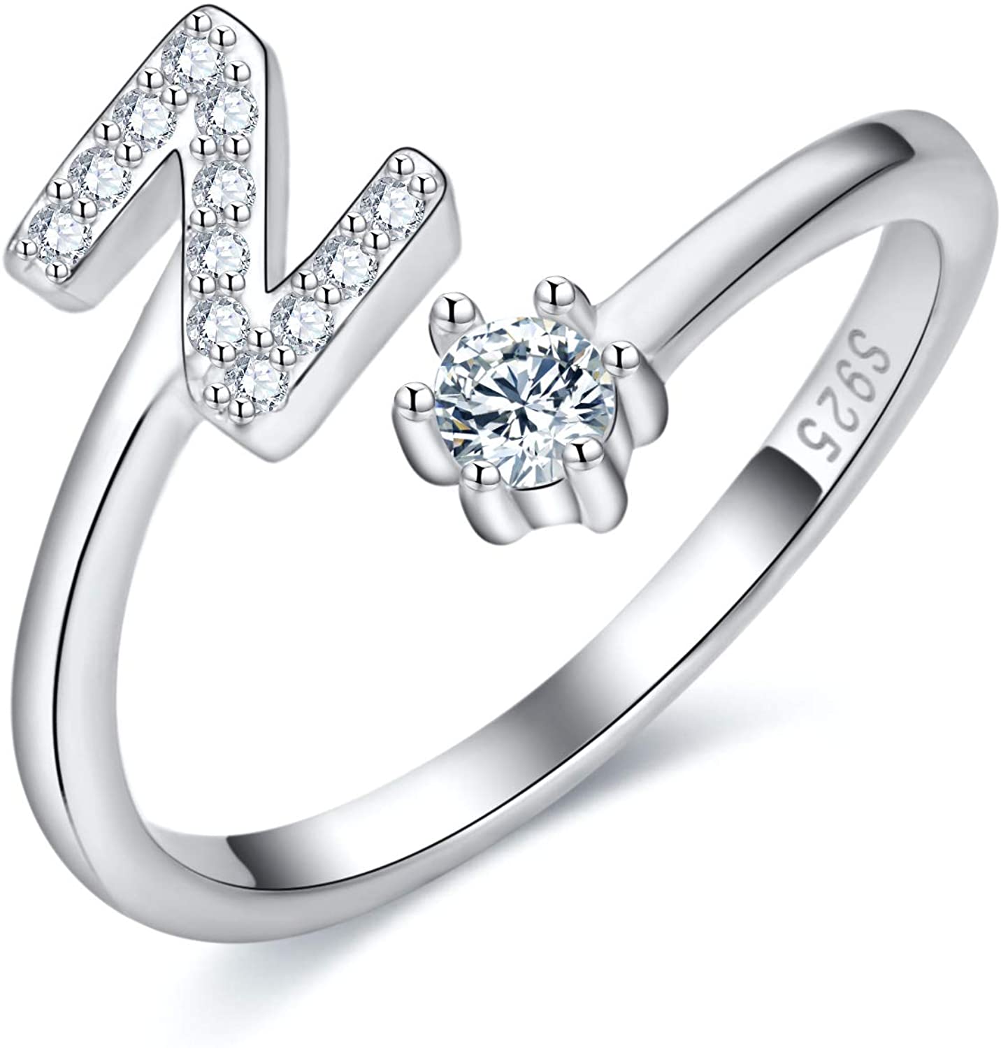 Cross-Border 26 English Letters S925 Sterling Silver Ring Adascious Empire