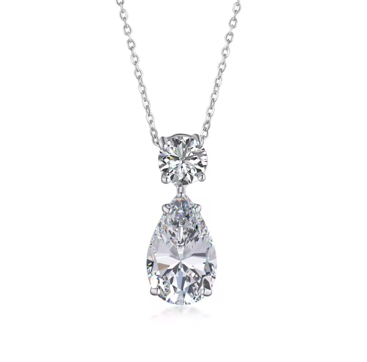 Diamond 925 Sterling Silver Necklace Adascious Empire