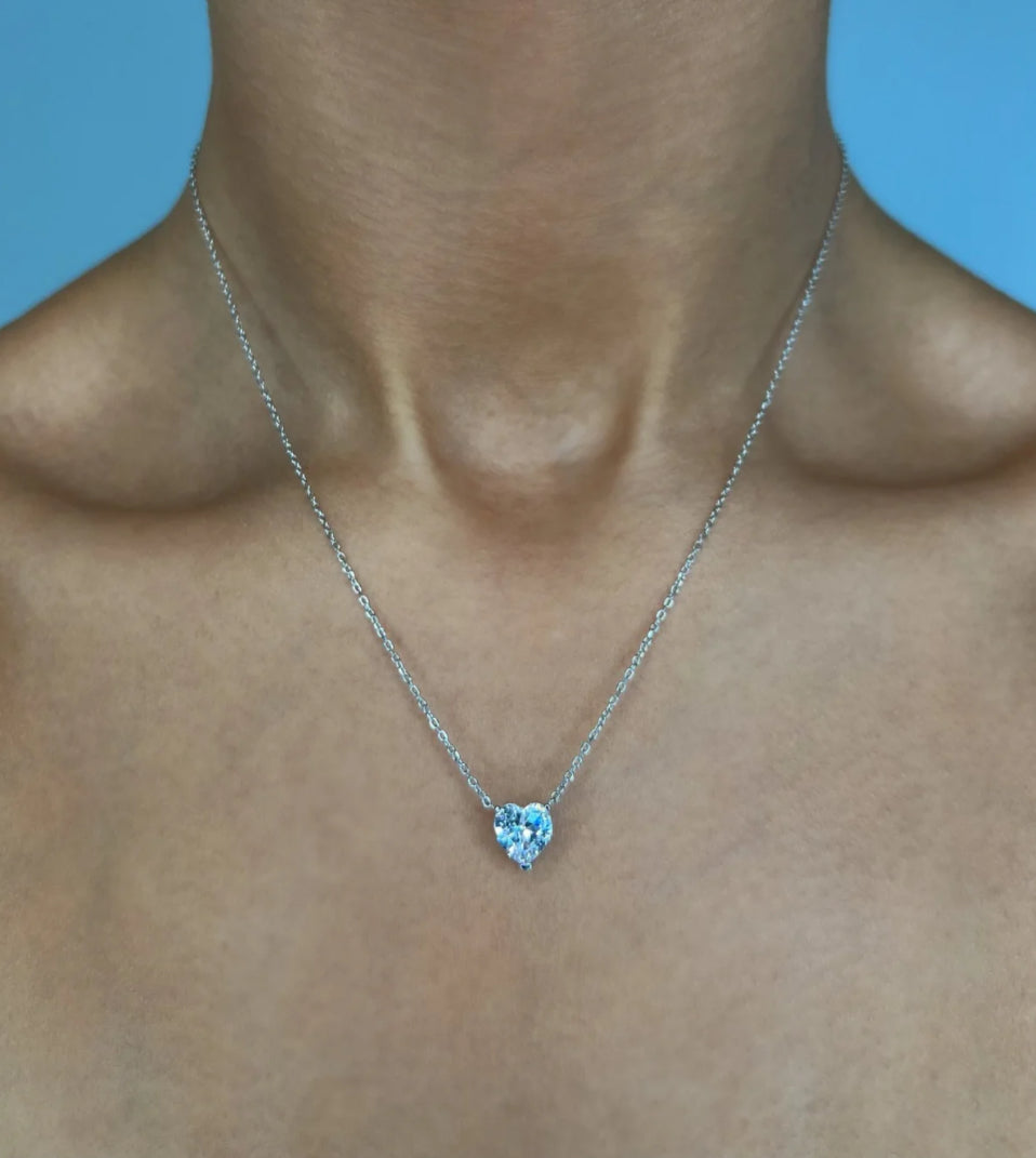 Mini Heart Sterling Silver necklace Adascious Empire