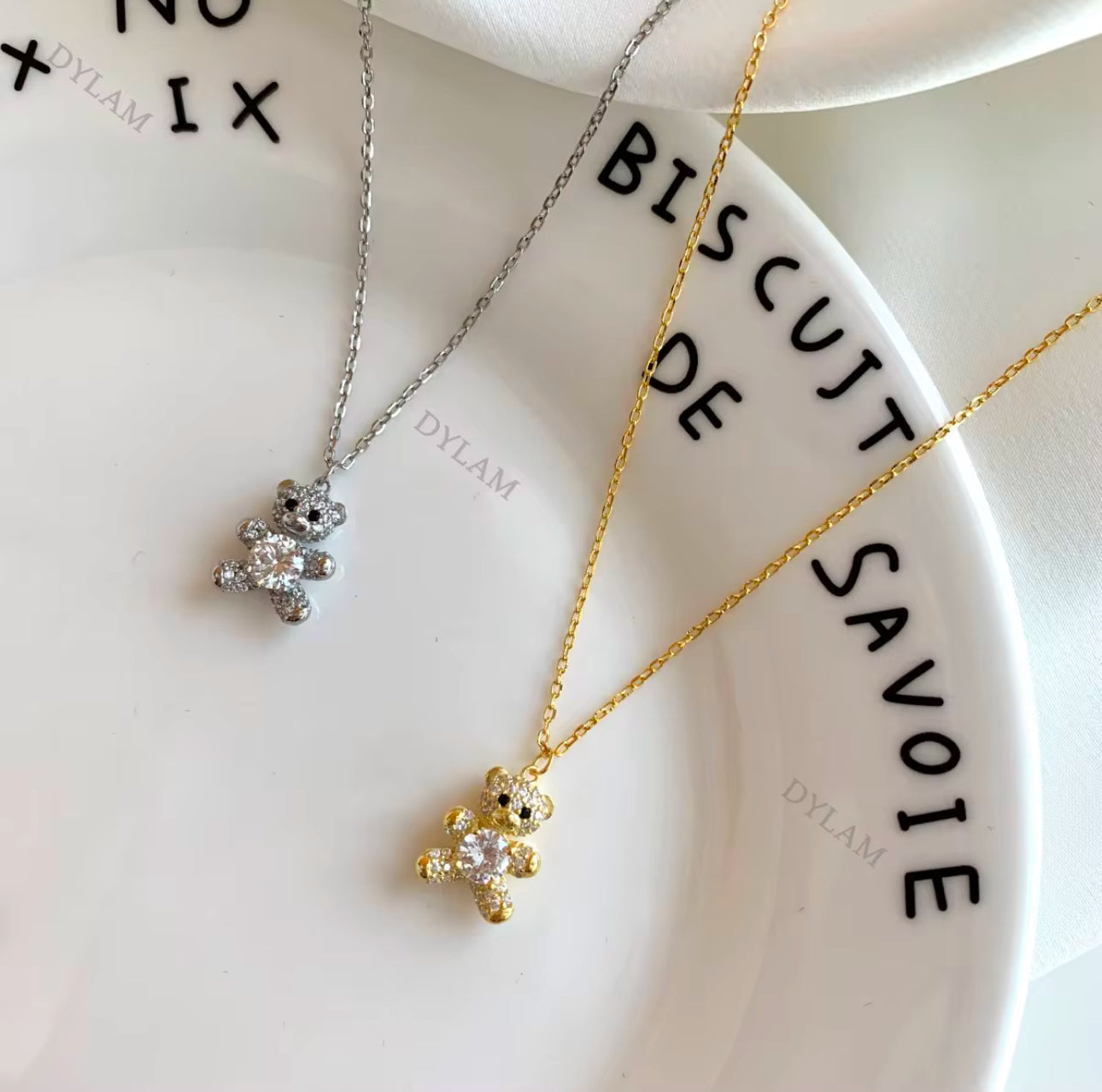 Sterling Silver Mini Bear Necklace Adascious Empire