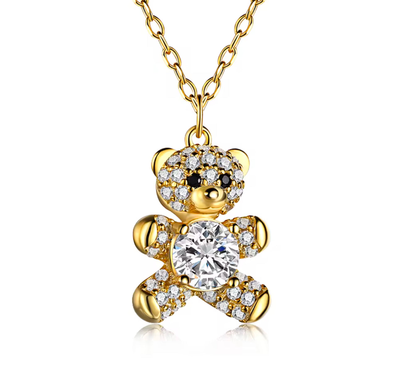 Sterling Silver Mini Bear Necklace Adascious Empire