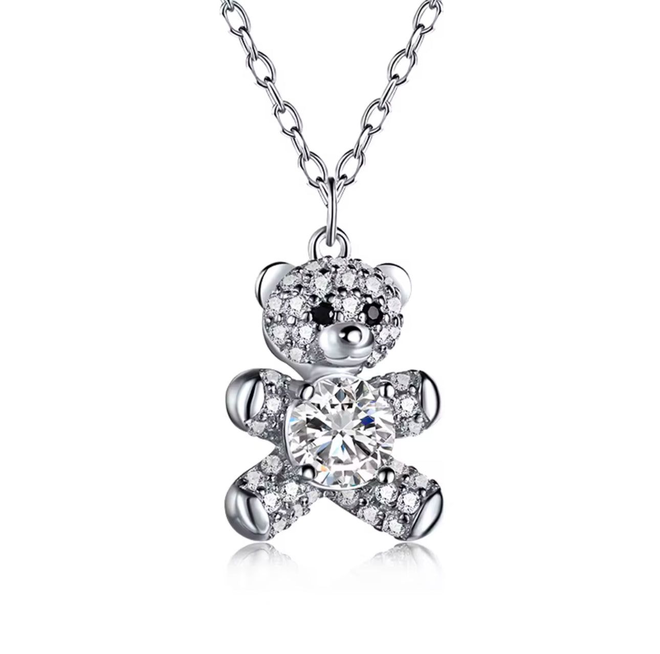 Sterling Silver Mini Bear Necklace Adascious Empire