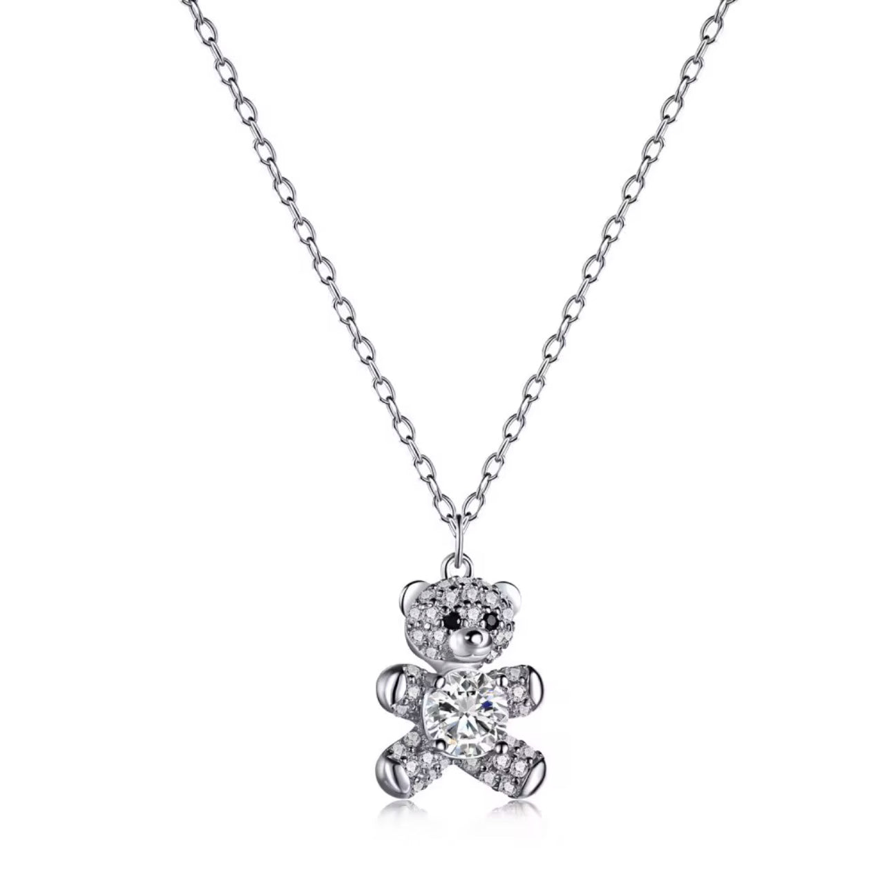 Sterling Silver Mini Bear Necklace Adascious Empire