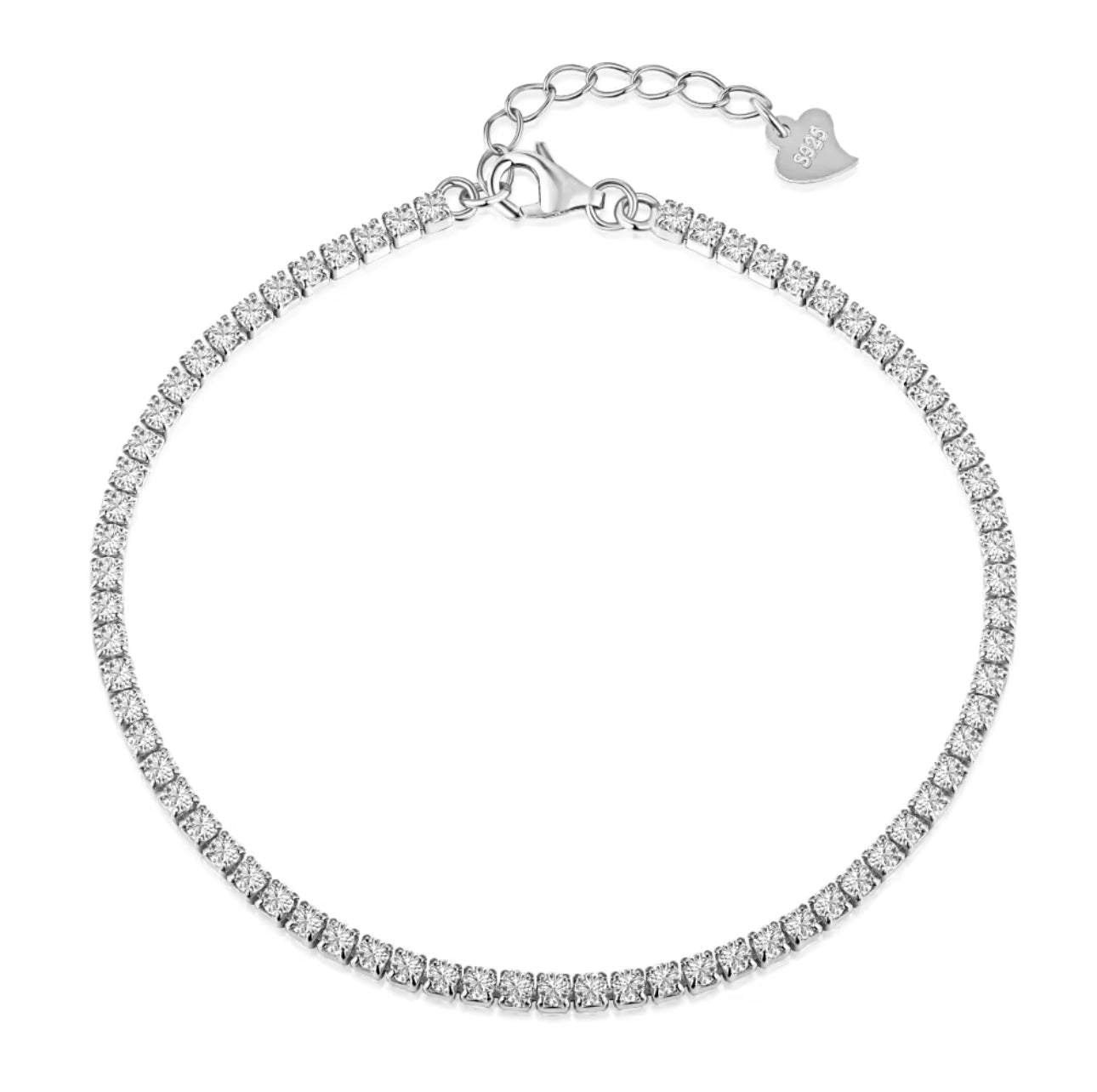 2mm Sterling Silver Tennis Bracelet Adascious Empire
