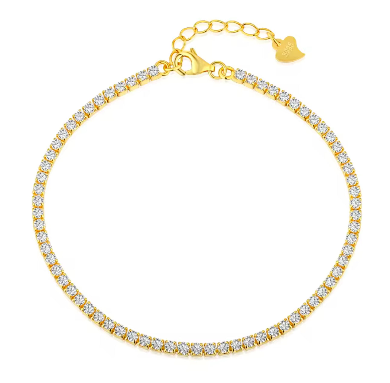 2mm Sterling Silver Tennis Bracelet Adascious Empire