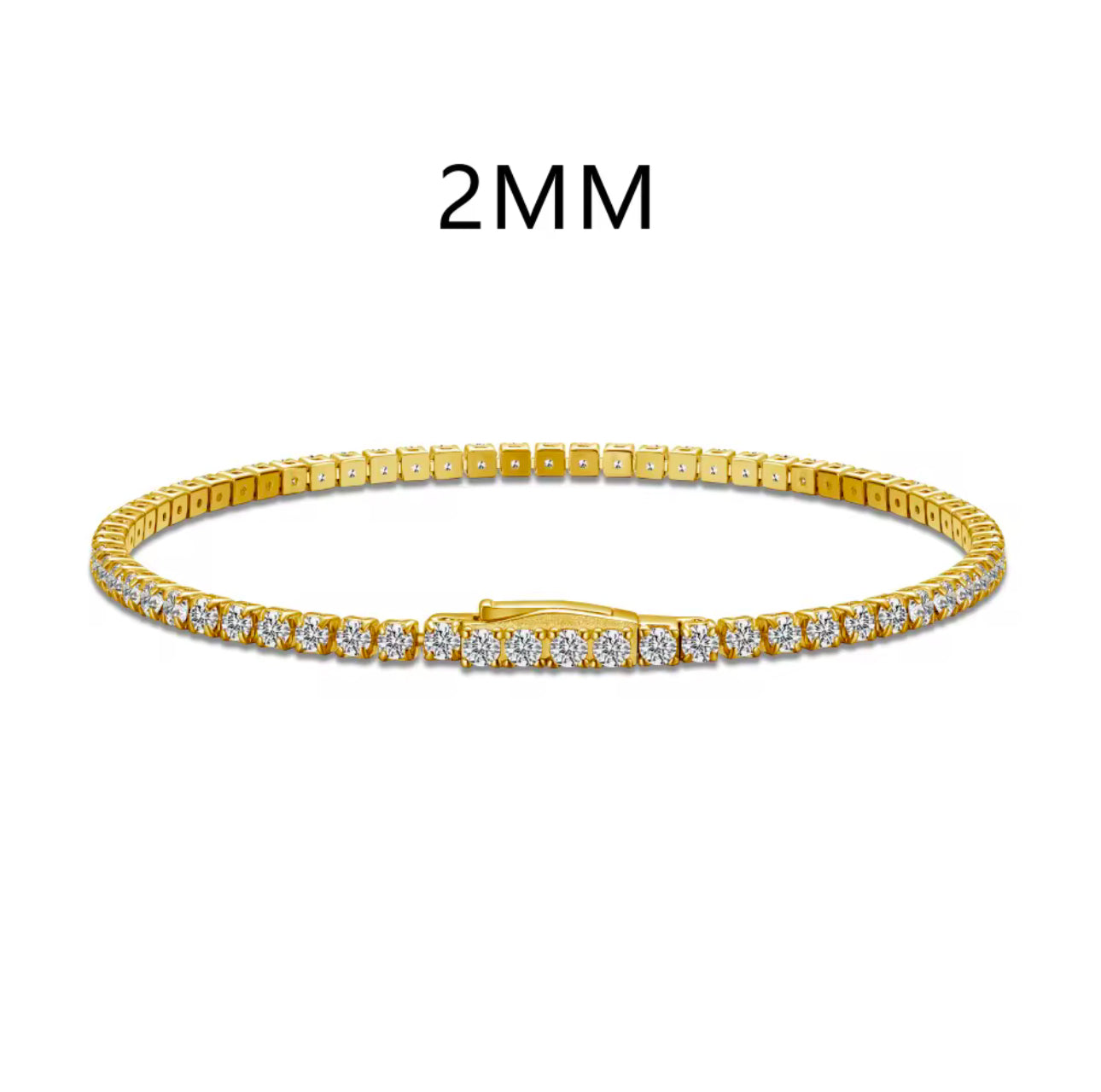 2mm & 3mm Sterling Silver Tennis Bracelet Adascious Empire