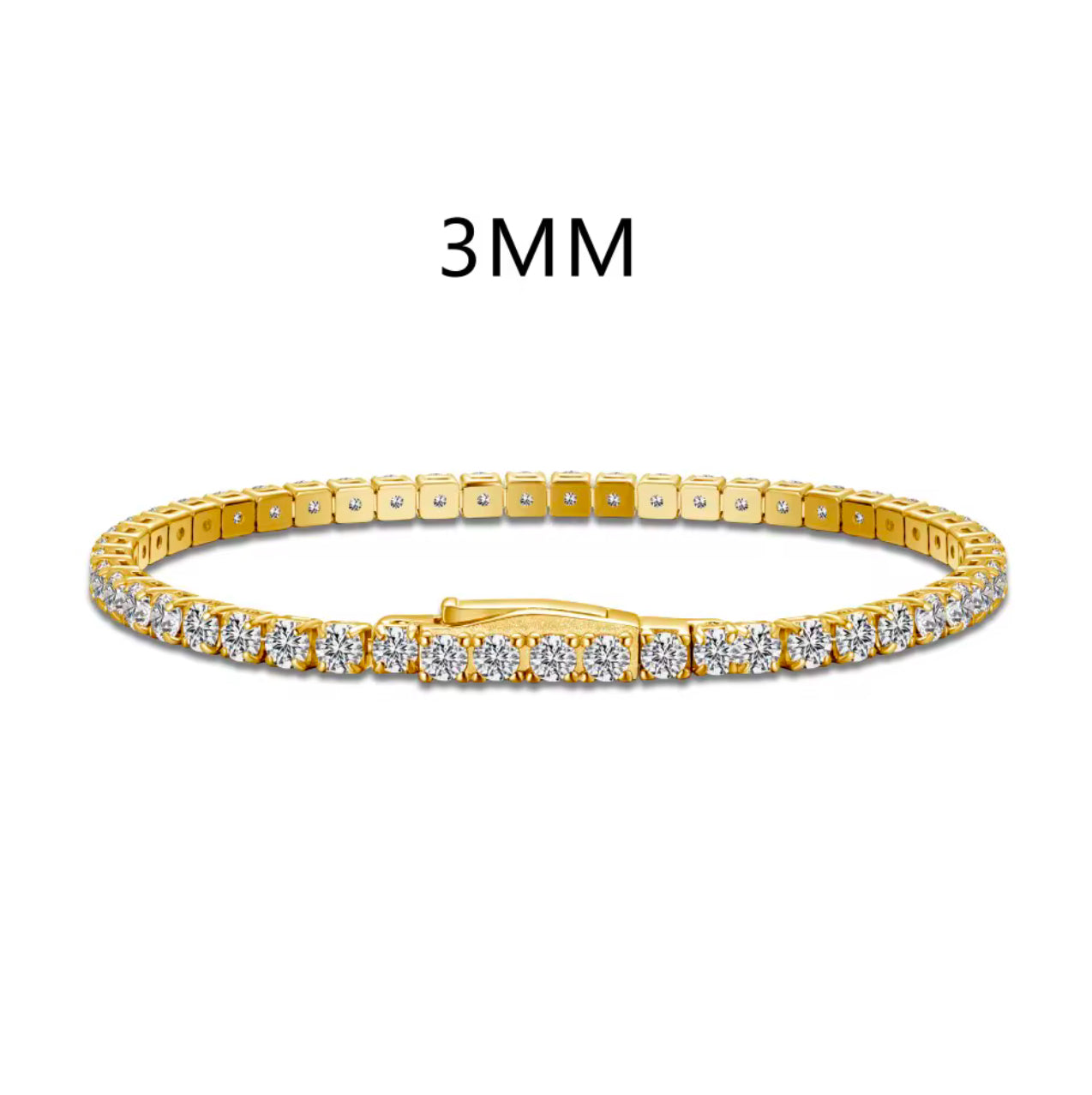 2mm & 3mm Sterling Silver Tennis Bracelet Adascious Empire