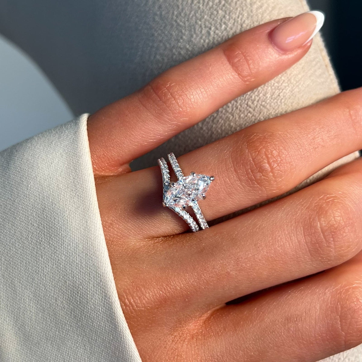 Jay 925 Sterling Silver Moissanite Ring Adascious Empire