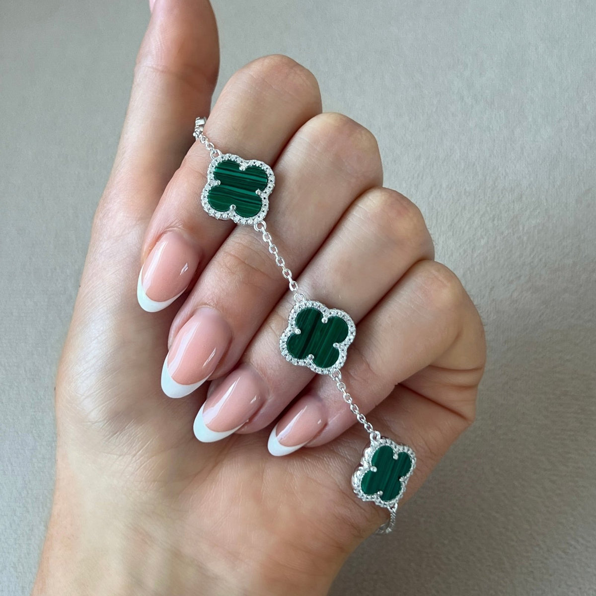 Green Chella 925 Sterling Silver Bracelet Adascious Empire