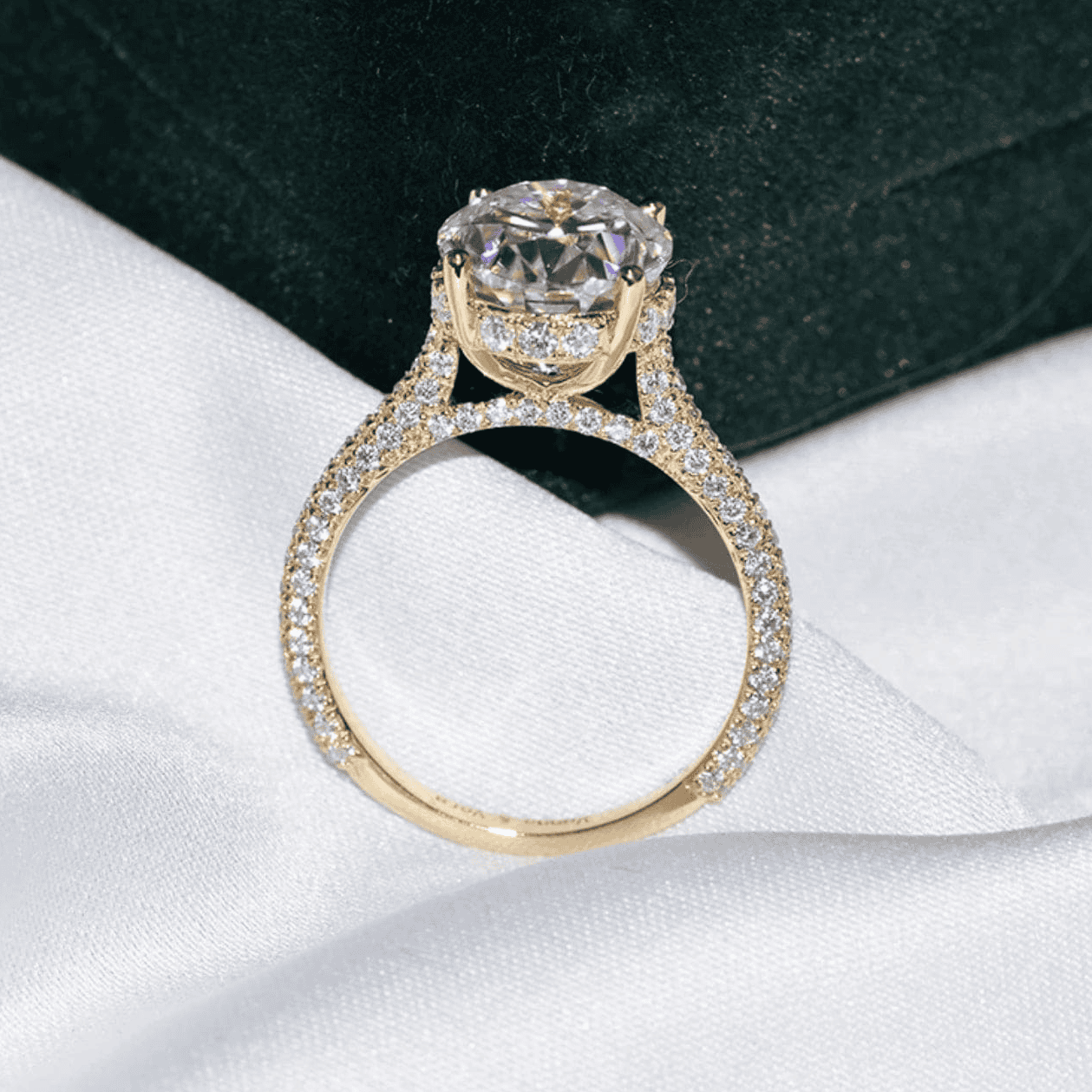 10k Moissanite oval cut Solitaire Ring Adascious Empire