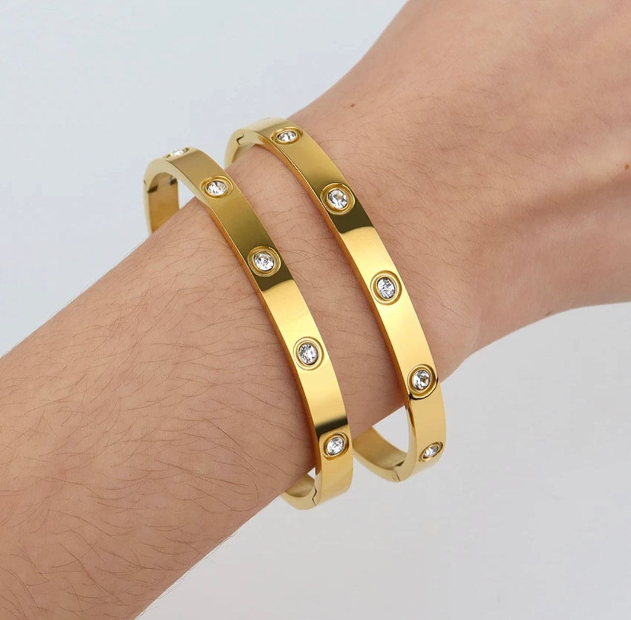 Zara 18k gold plated stainless steel bracelet