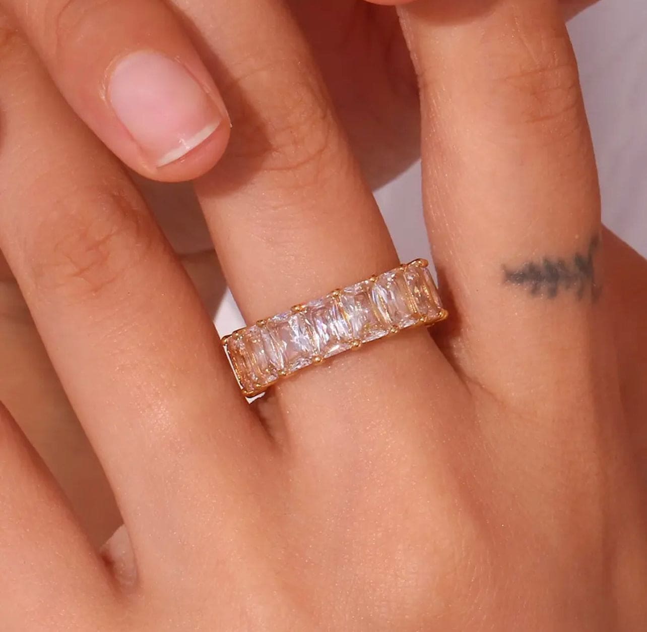 Baguette Luxury Zircon Ring Adascious Empire