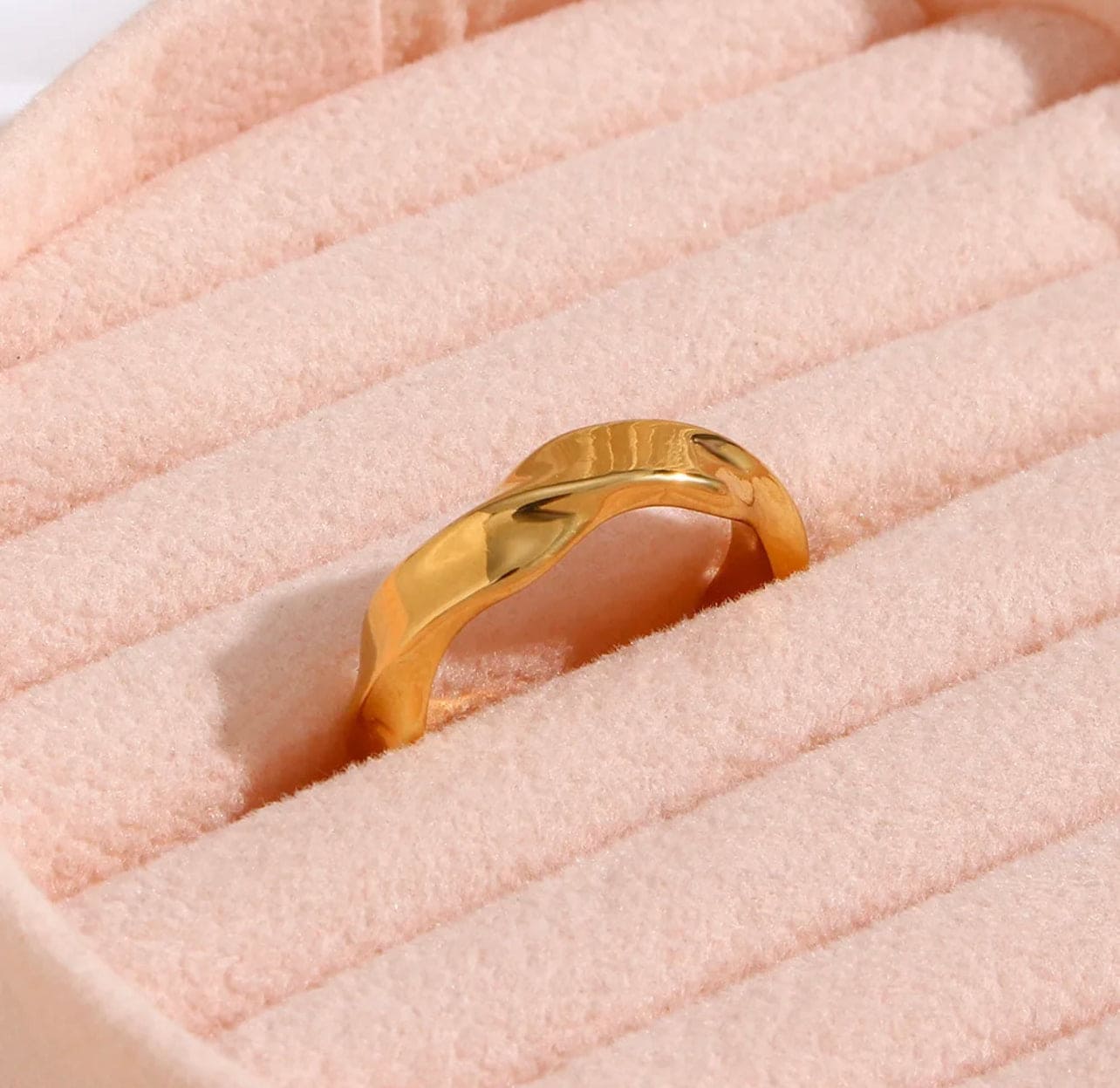 Amber PVD Gold Plated Stainless Steel Ring Adascious Empire