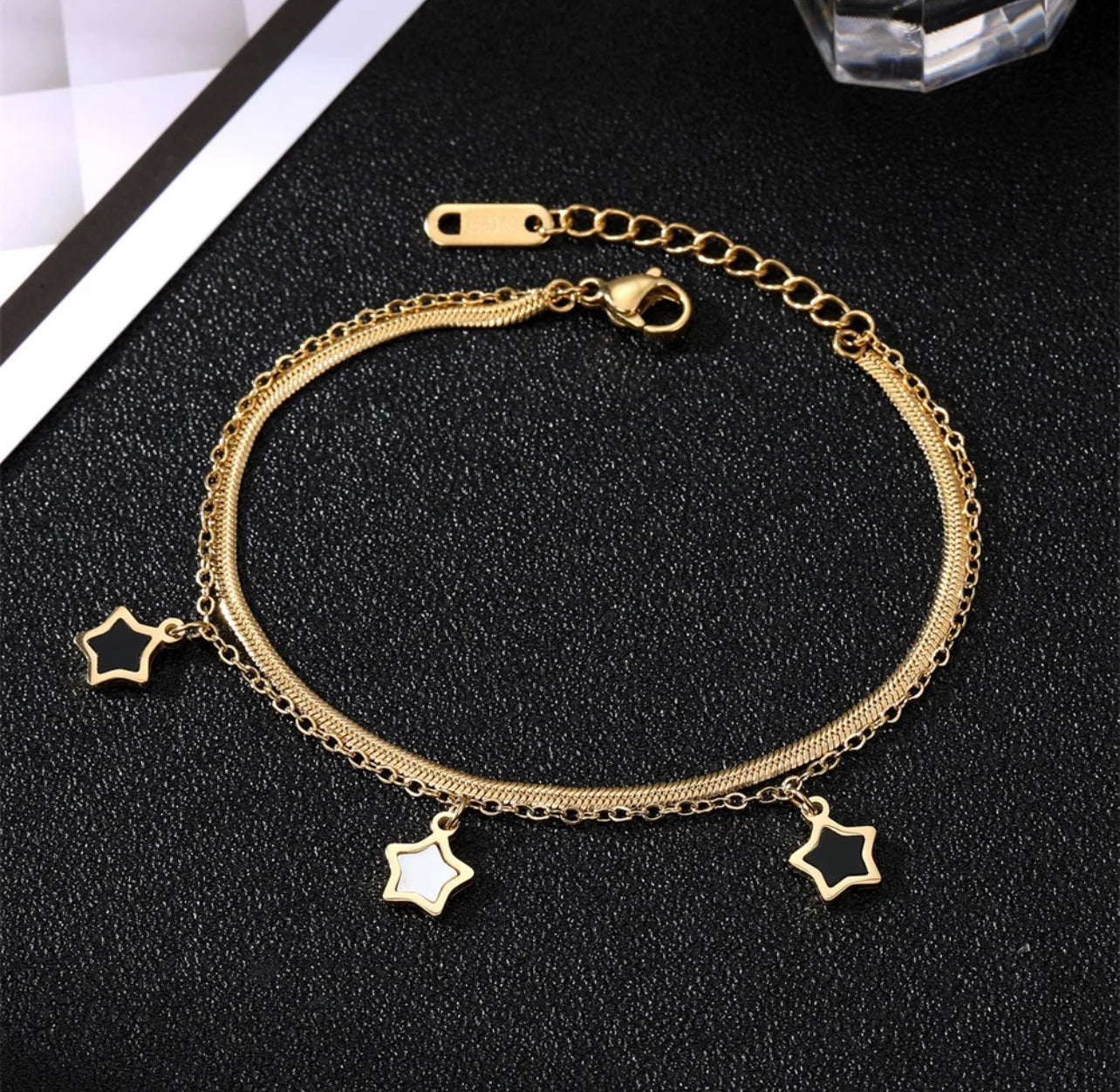 Star Chain Gold Cuban 316L Plated Stainless Steel Bracelet