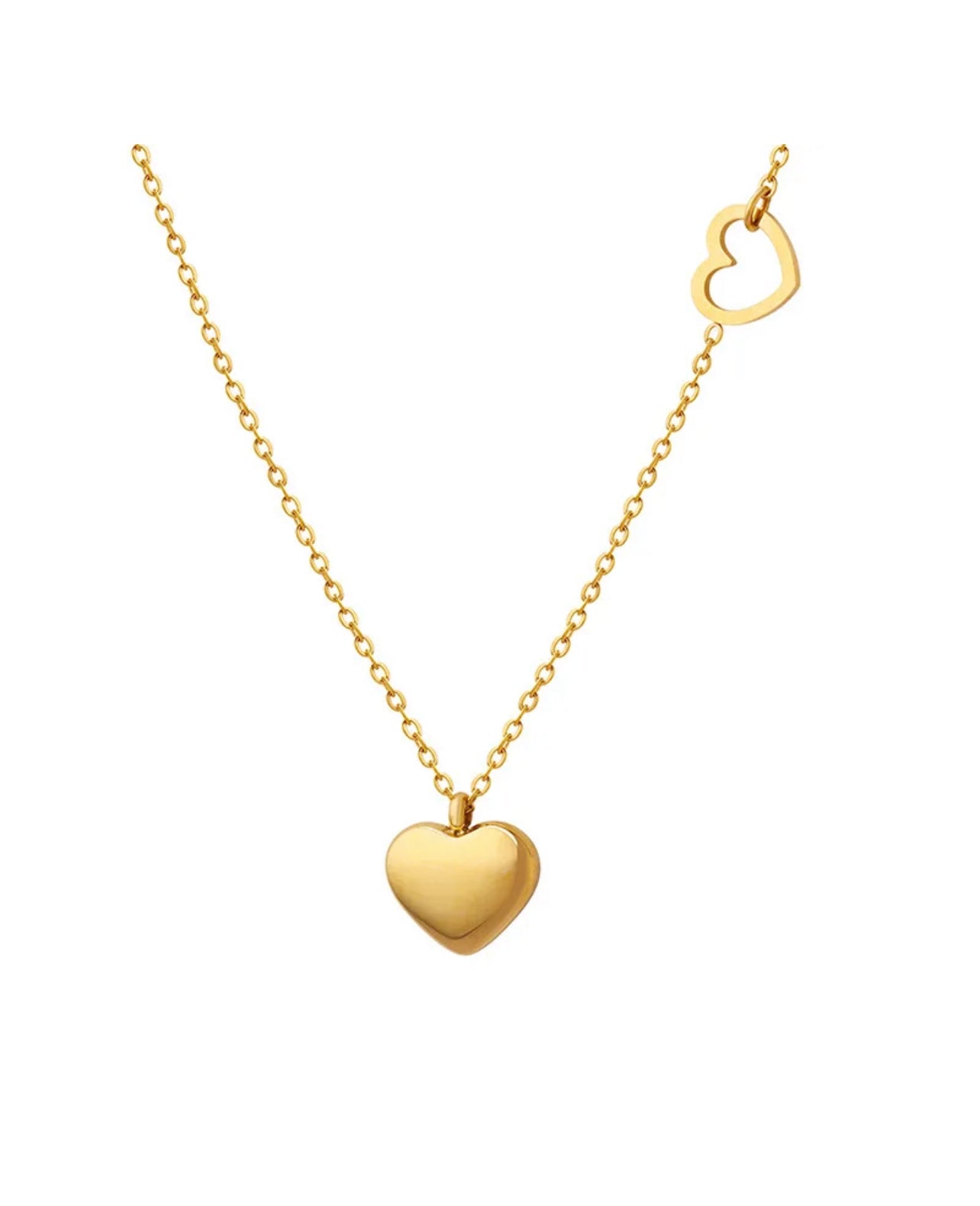 Evelyn heart 18k Gold Plated Necklace Adascious Empire