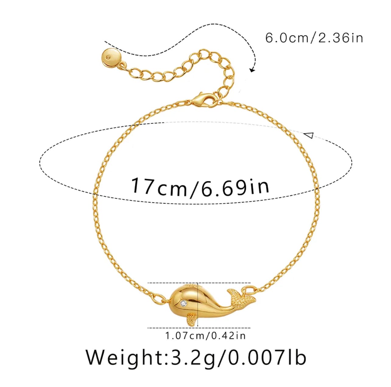 Dolphin 18k Gold Plated bracelet