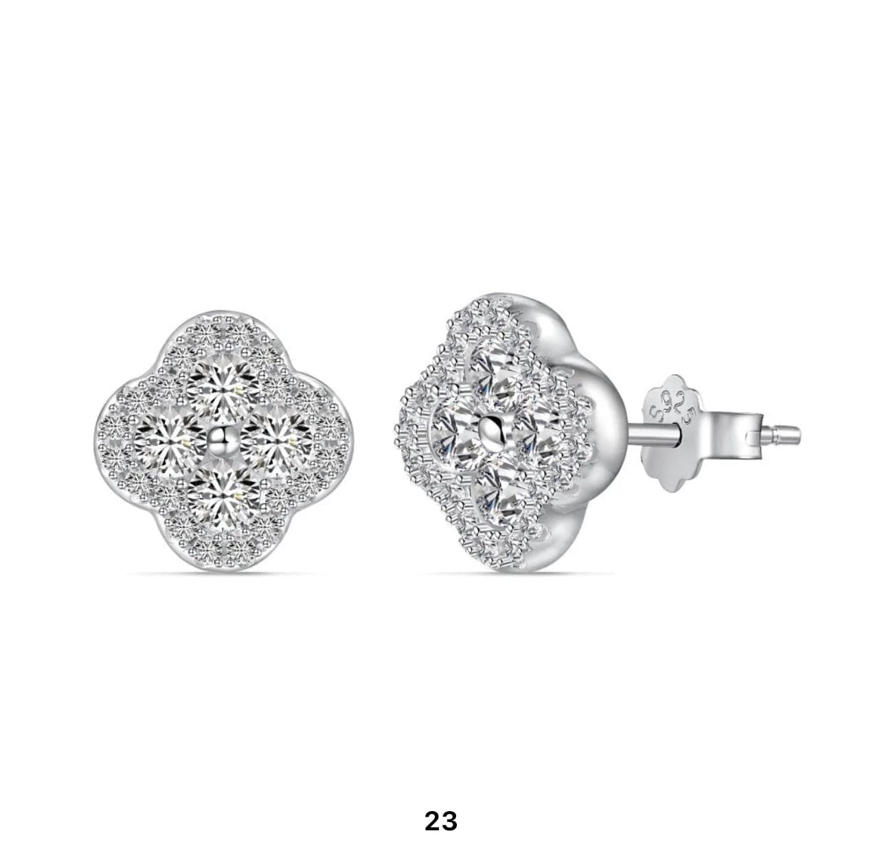Luxury Stone Filled 925 Sterling Silver Earing