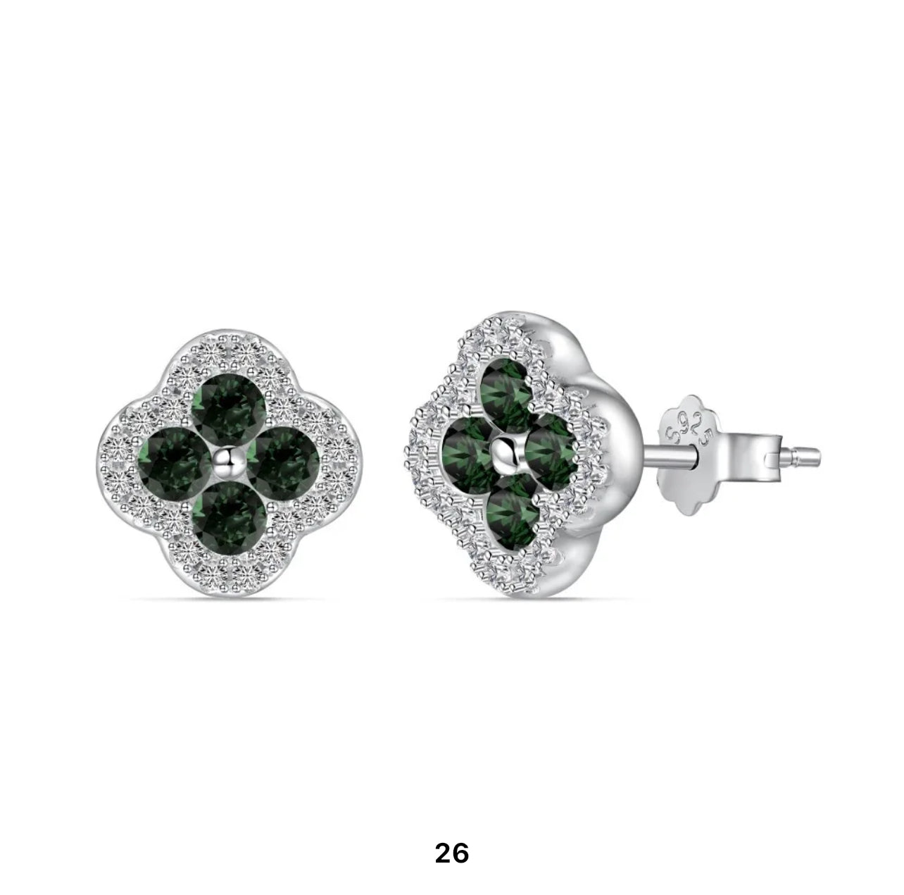 Luxury Stone Filled 925 Sterling Silver Earing