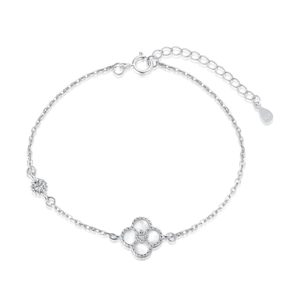 Ria sterling Silver Clover bracelet Adascious Empire