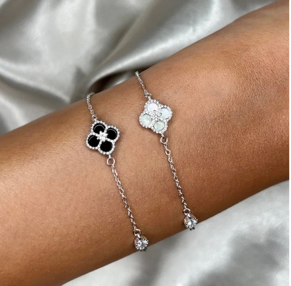 Ria sterling Silver Clover bracelet Adascious Empire