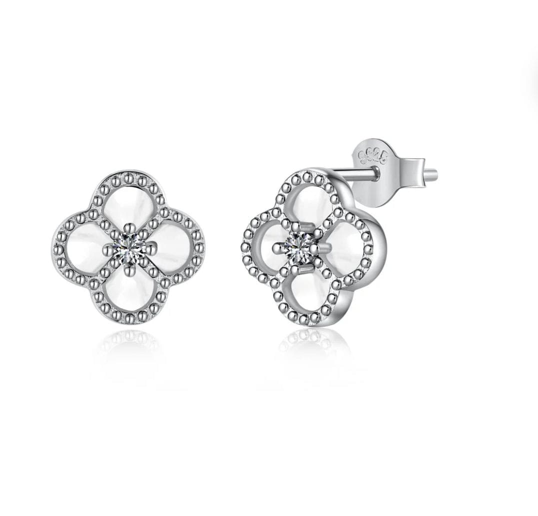 Sterling Silver Clover Earings Adascious Empire