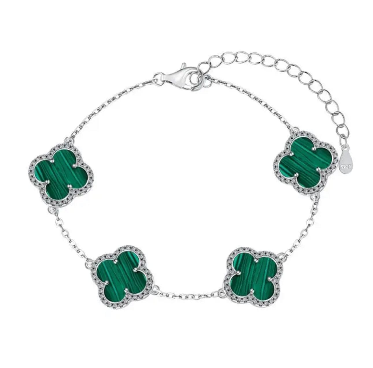 Green Chella 925 Sterling Silver Bracelet Adascious Empire