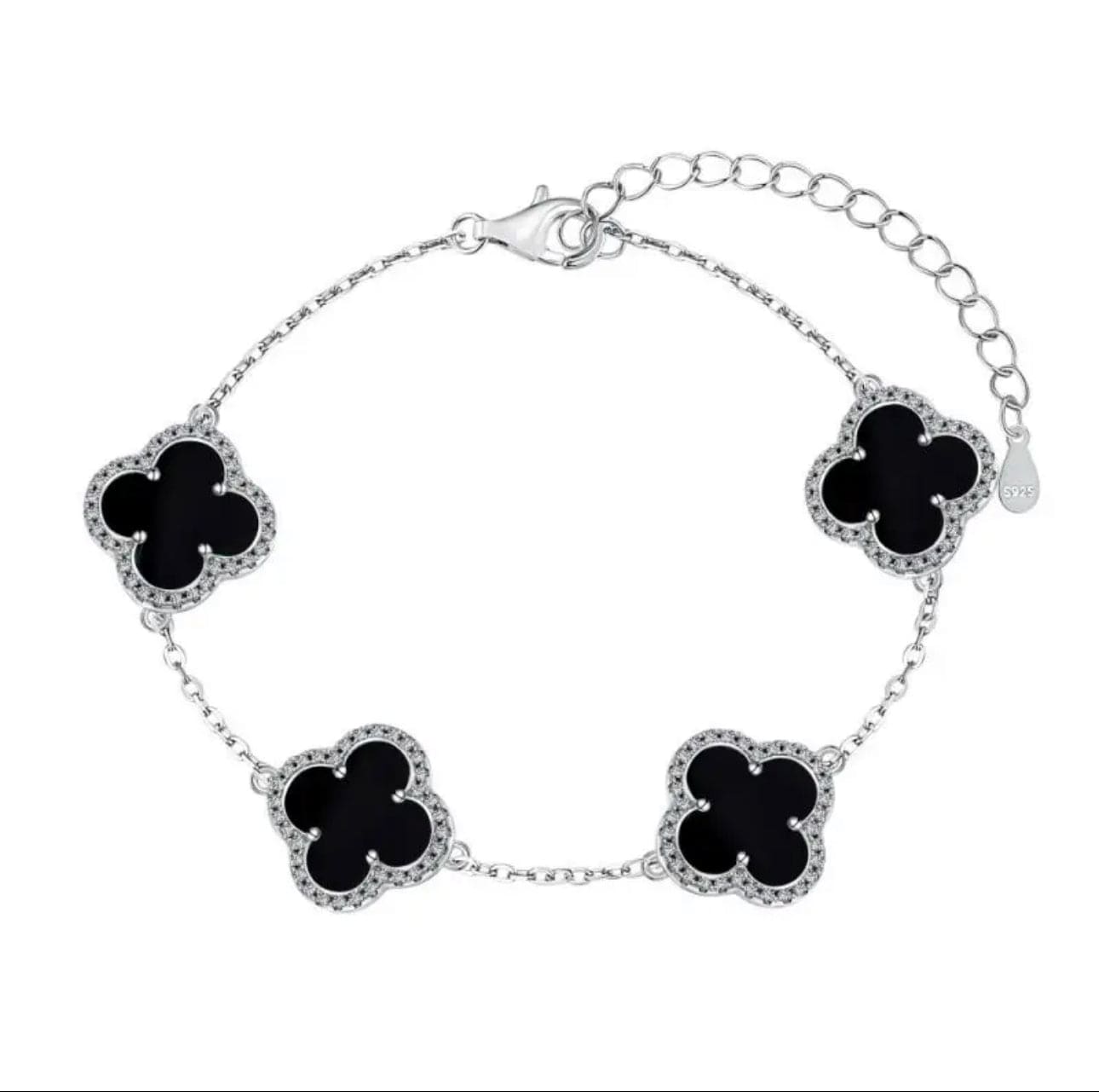 Black Chella 925 Sterling Silver Bracelet Adascious Empire