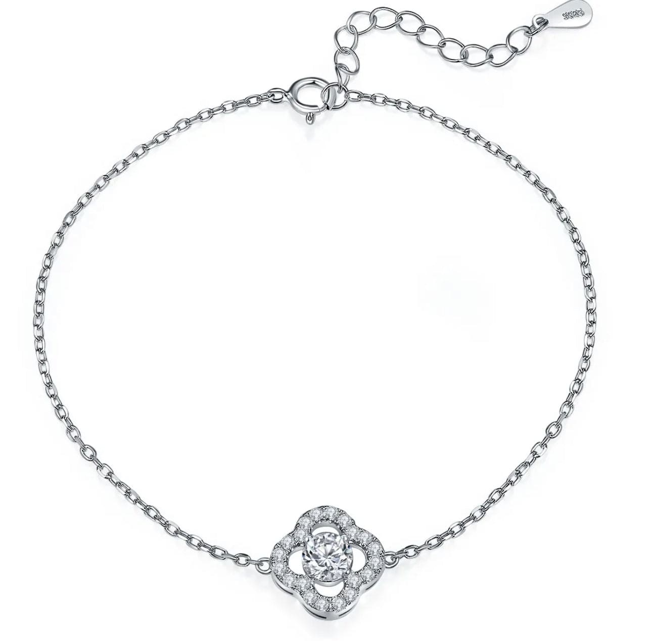 Praise Clover S925 sterling Silver Tennis bracelet