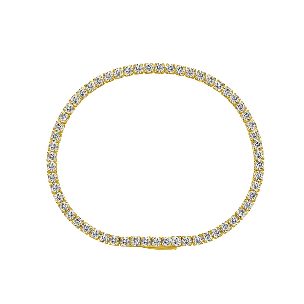 2.5mm Sterling Gold Tennis Bracelet