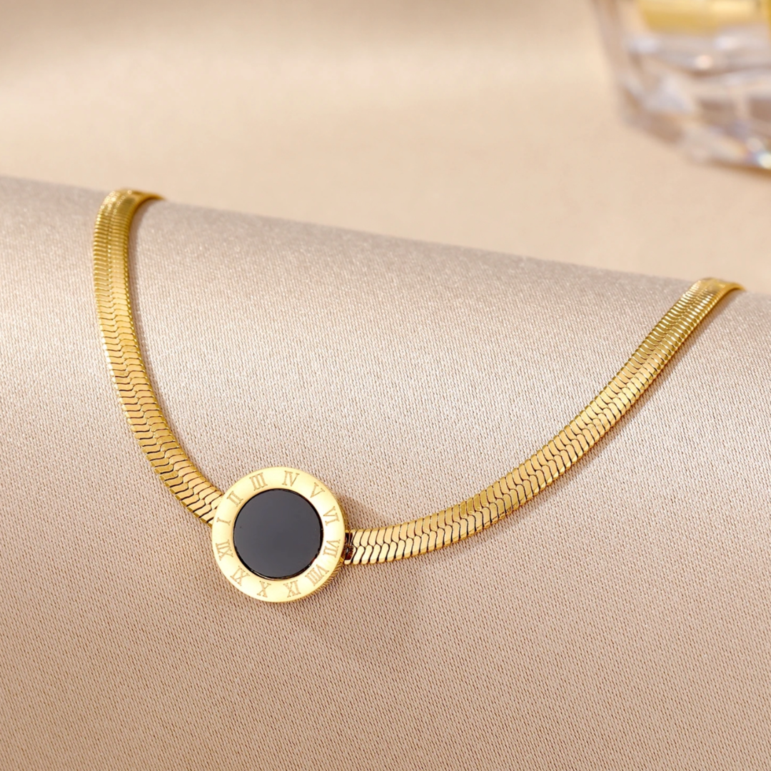 Roman Cuban 316L Gold Plated Stainless Steel Bracelet Adascious Empire