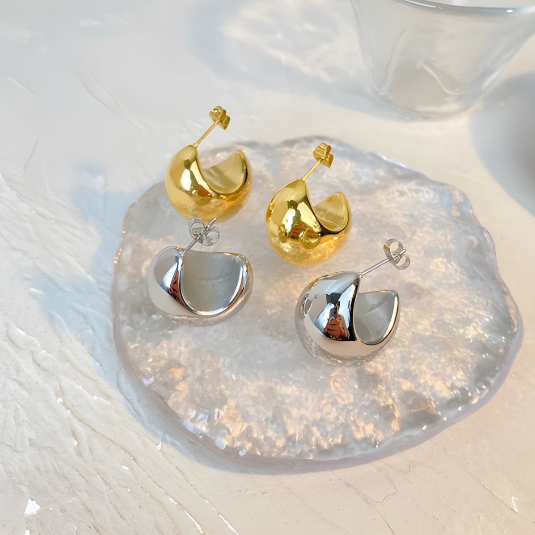 Gold Huggie Earrings Adascious Empire