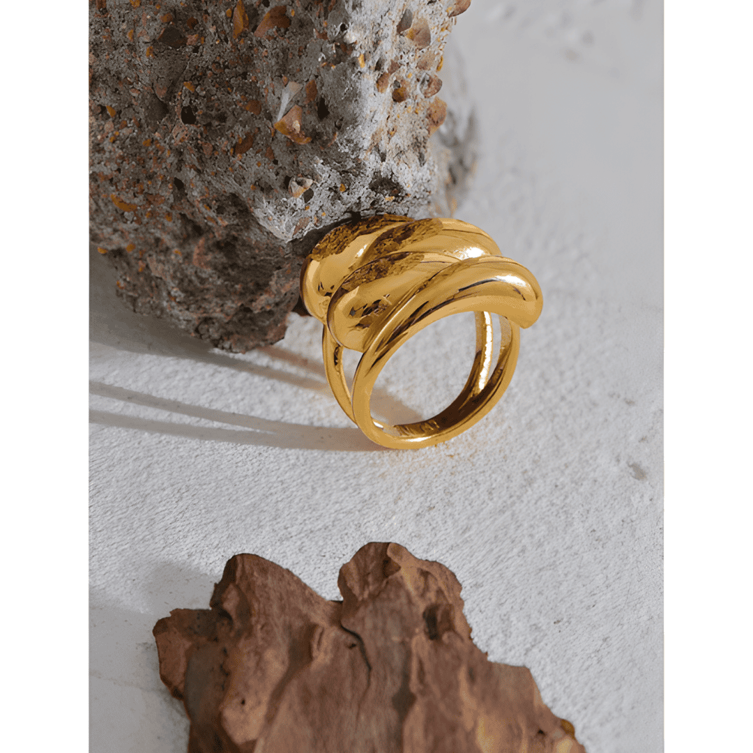 Leah 18k Gold Plated ring Adascious Empire