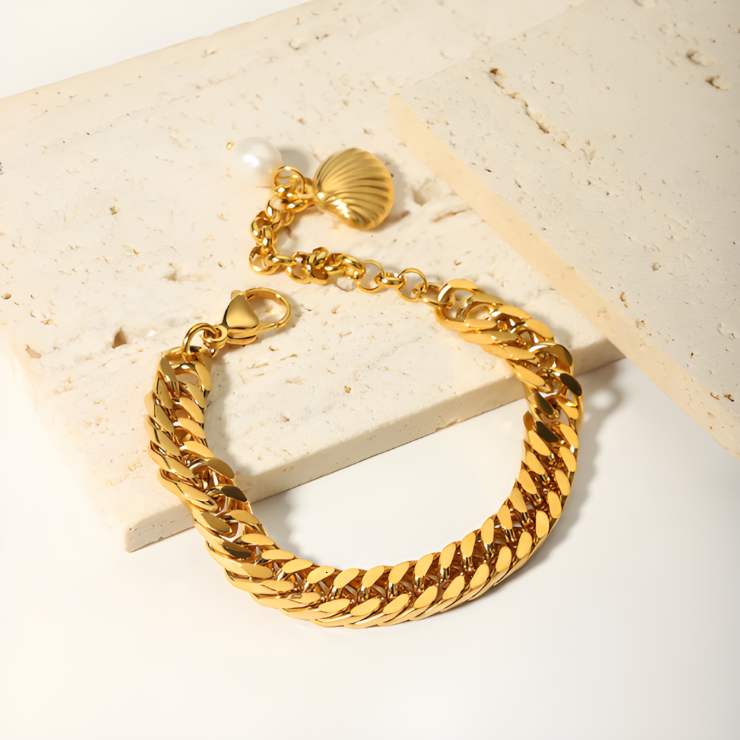 Xenia Pearl 18k Gold Plated Bracelet