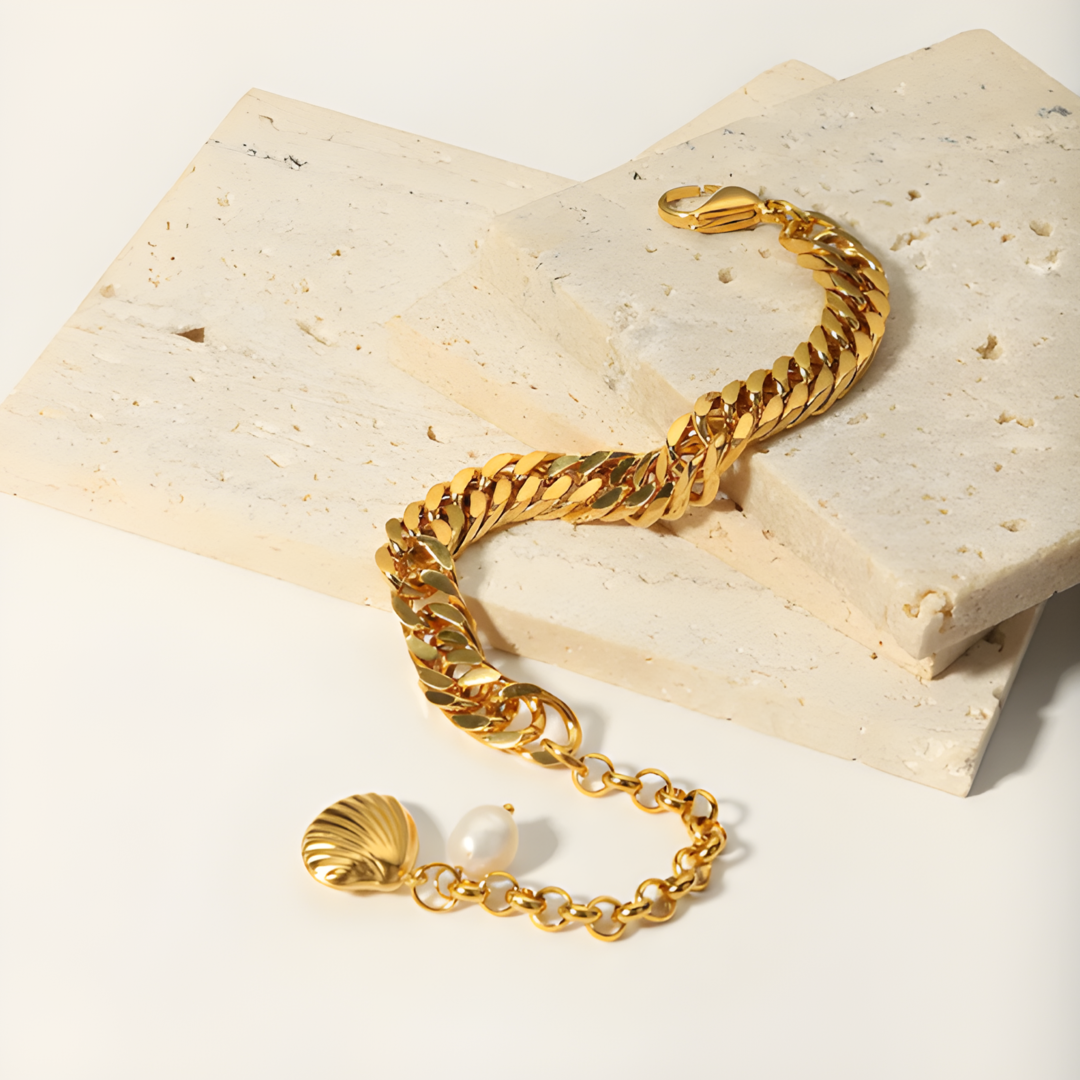 Xenia Pearl 18k Gold Plated Bracelet