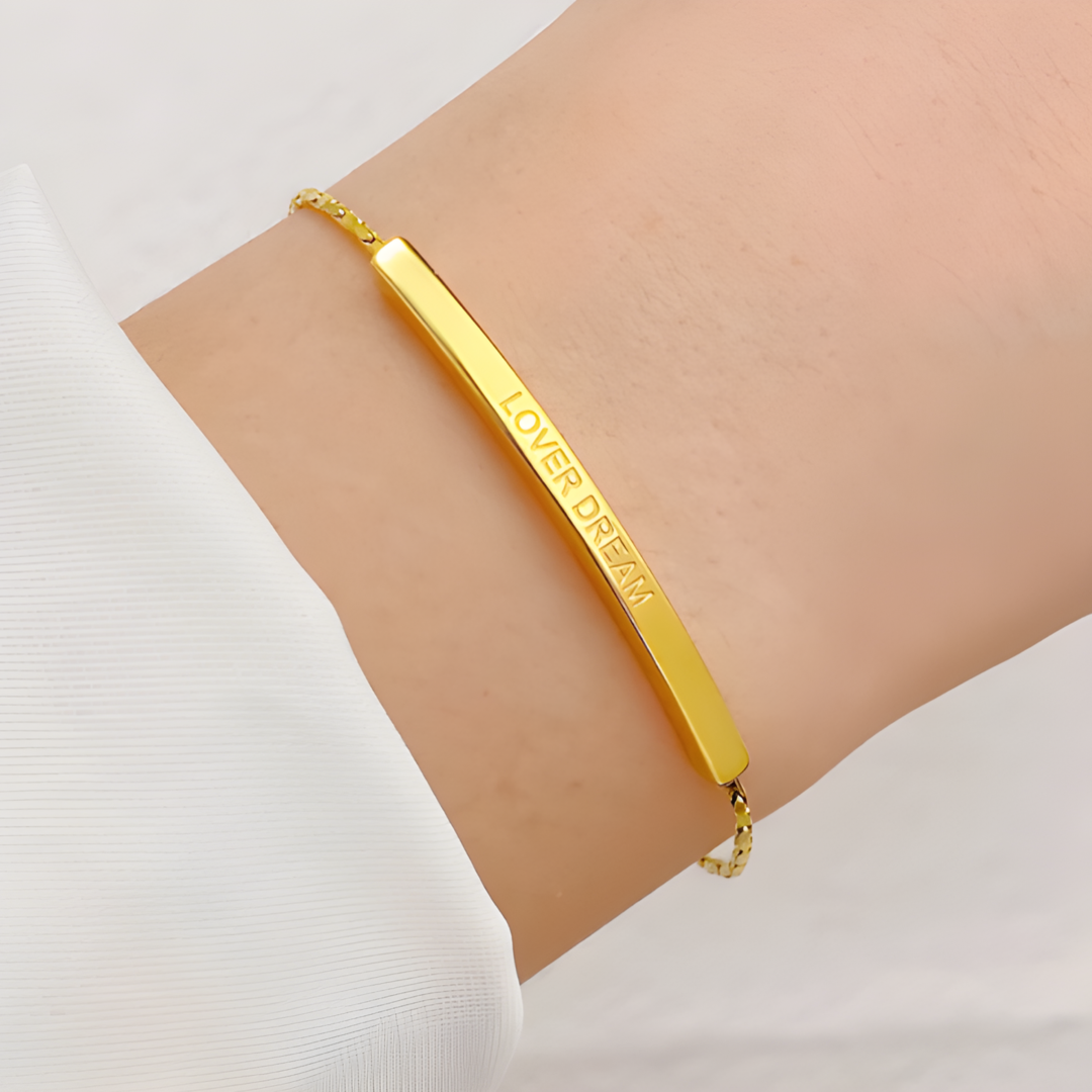 Lover Dream Gold Cuban 316L Plated Stainless Steel Bracelet Adascious Empire