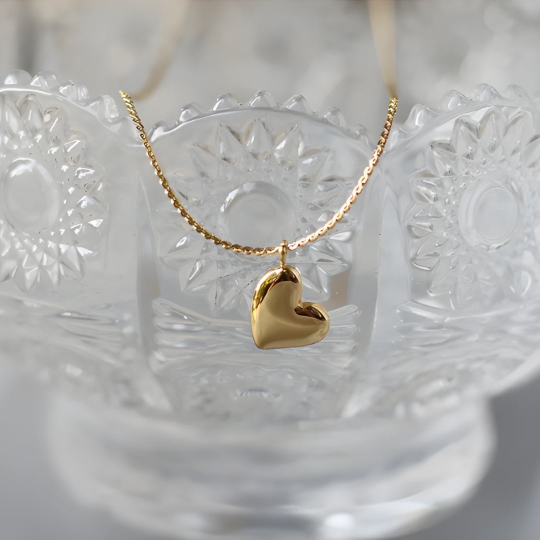 Eleanor Love Gold Plated Minimalist Necklace Adascious Empire