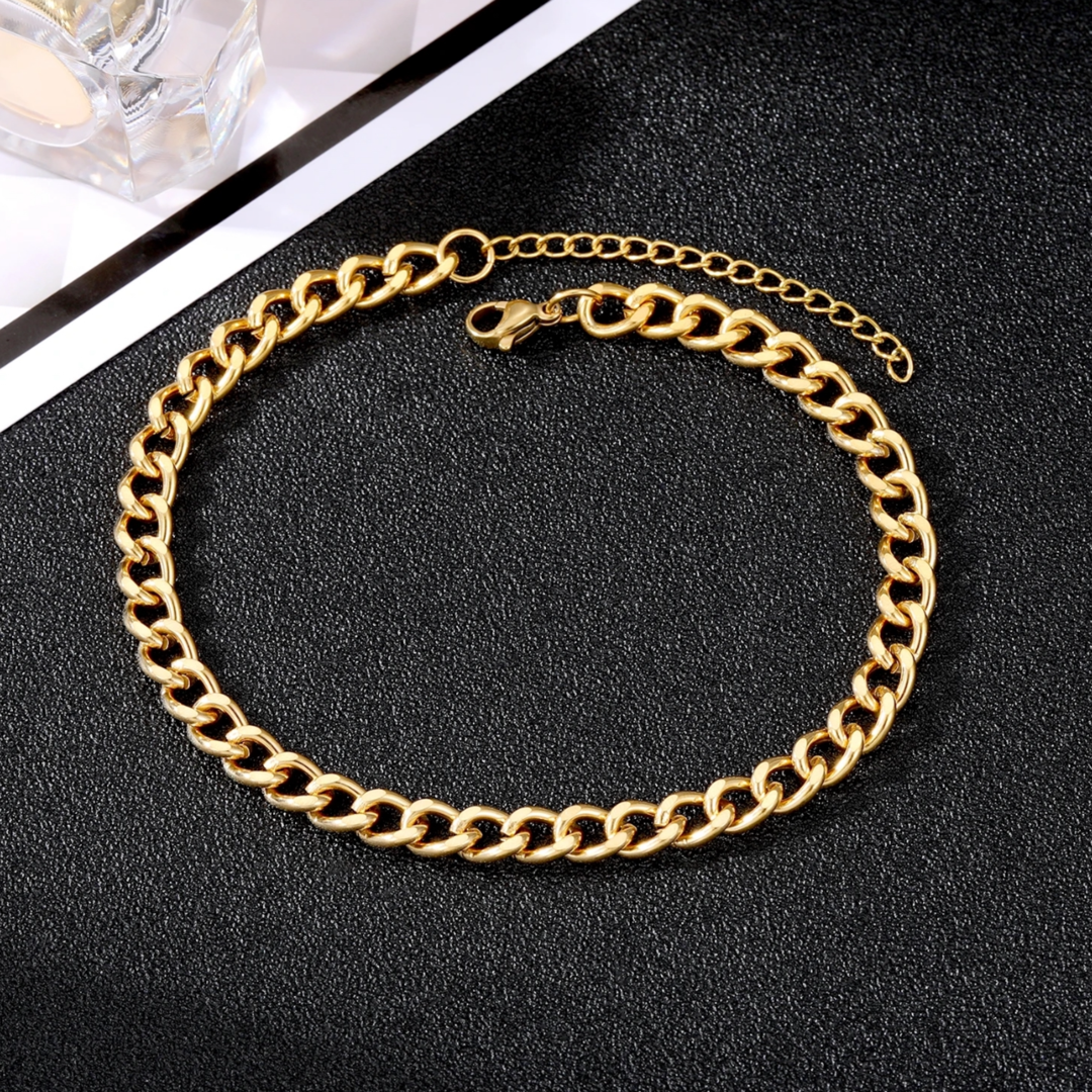 Gold Cuban 316L Plated Stainless Steel Bracelet