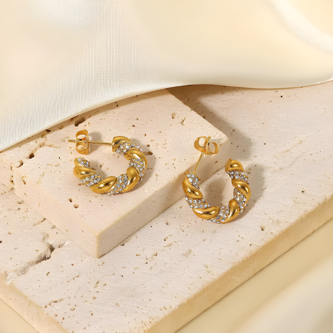 Half Bella Signature Hoops Earing