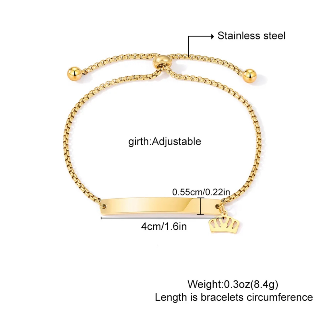 Butterfly Chain Gold Cuban 316L Plated Stainless Steel Bracelet