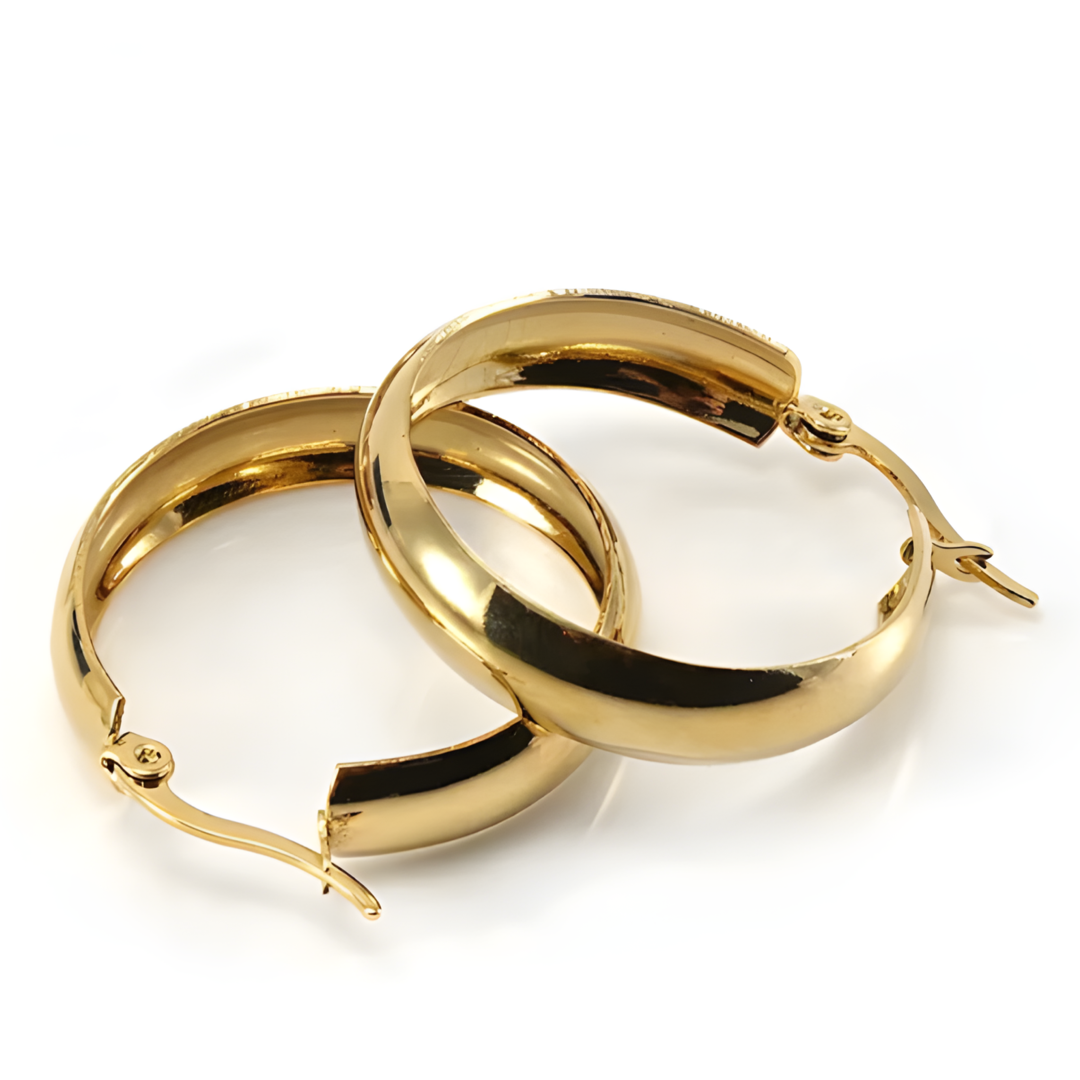 Nova Round Stainless Steel Hoops Adascious Empire