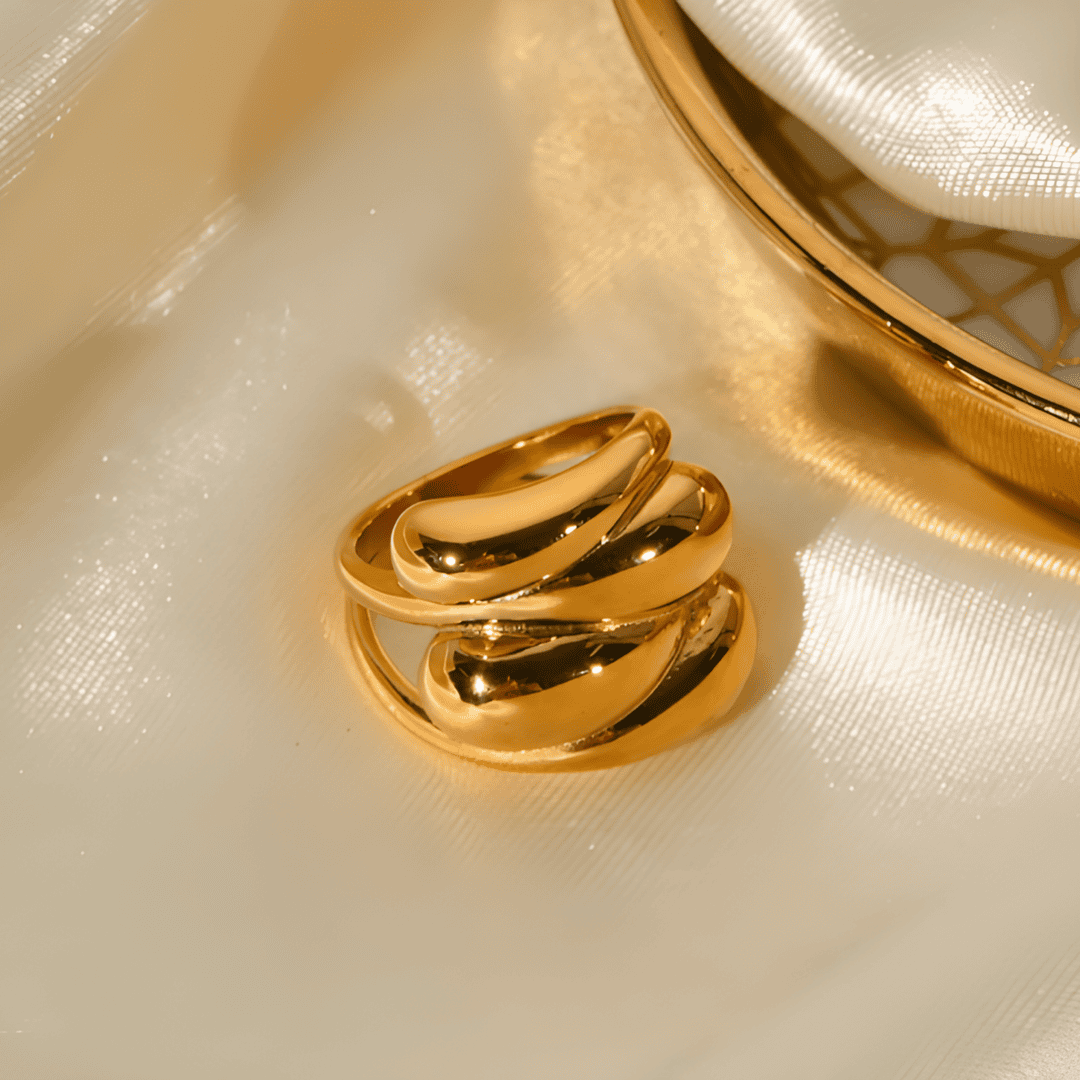 Leah 18k Gold Plated ring Adascious Empire