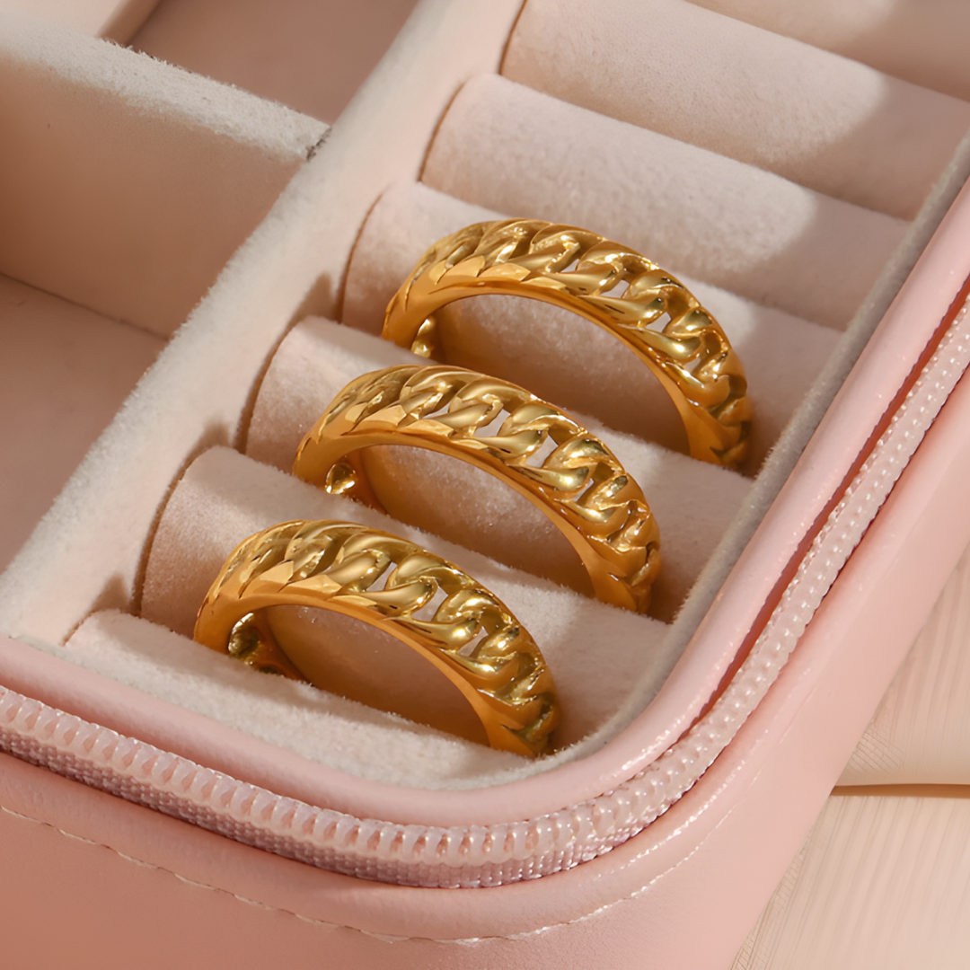 Chain Hollow Stainless Steel Chain Ring Adascious Empire